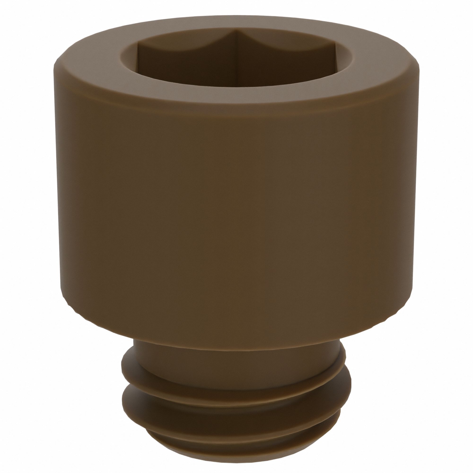 Socket Head Cap Screw: 3/8"-16 Thread Size, 1/4 in Lg, Std, Plain, PEEK, Not Graded, 10 PK