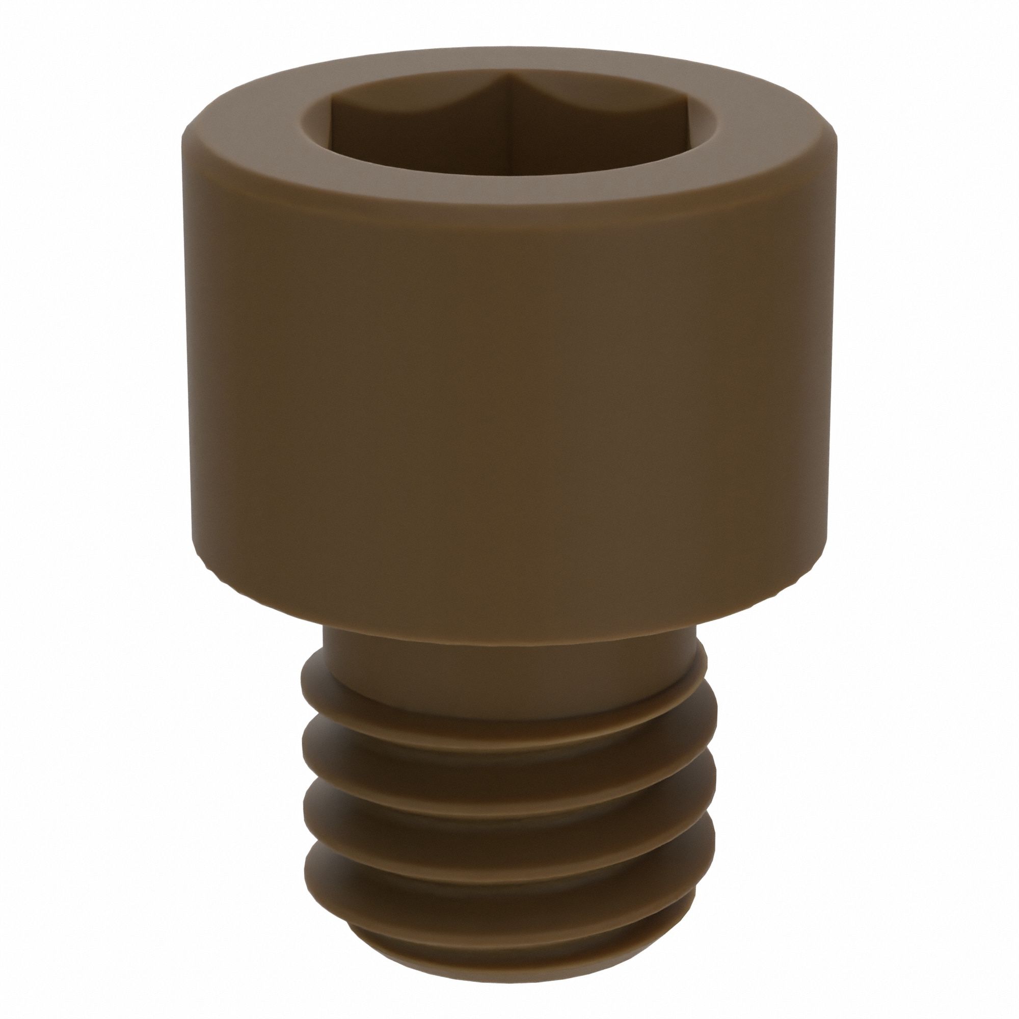Socket Head Cap Screw: 3/8"-16 Thread Size, 3/8 in Lg, Std, Plain, PEEK, Not Graded, 10 PK