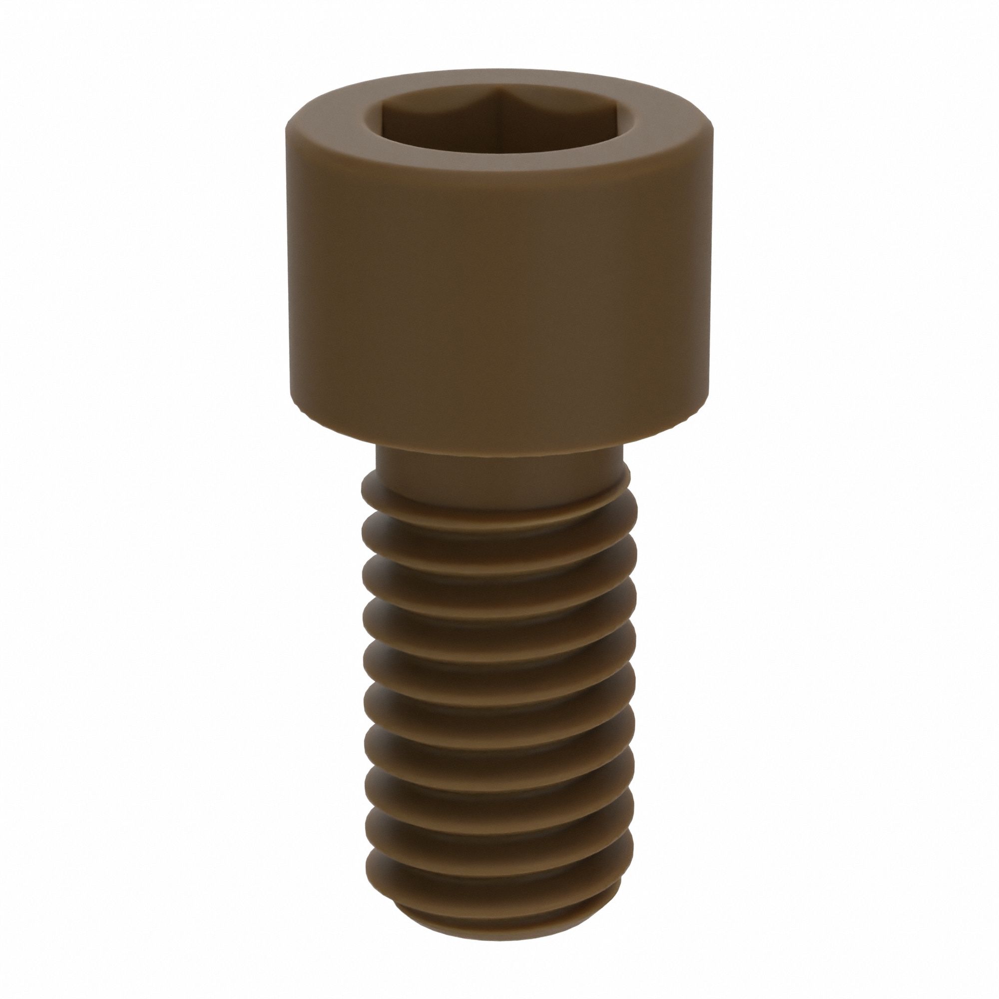 Socket Head Cap Screw: 3/8"-16 Thread Size, 3/4 in Lg, Std, Plain, PEEK, Not Graded, 10 PK