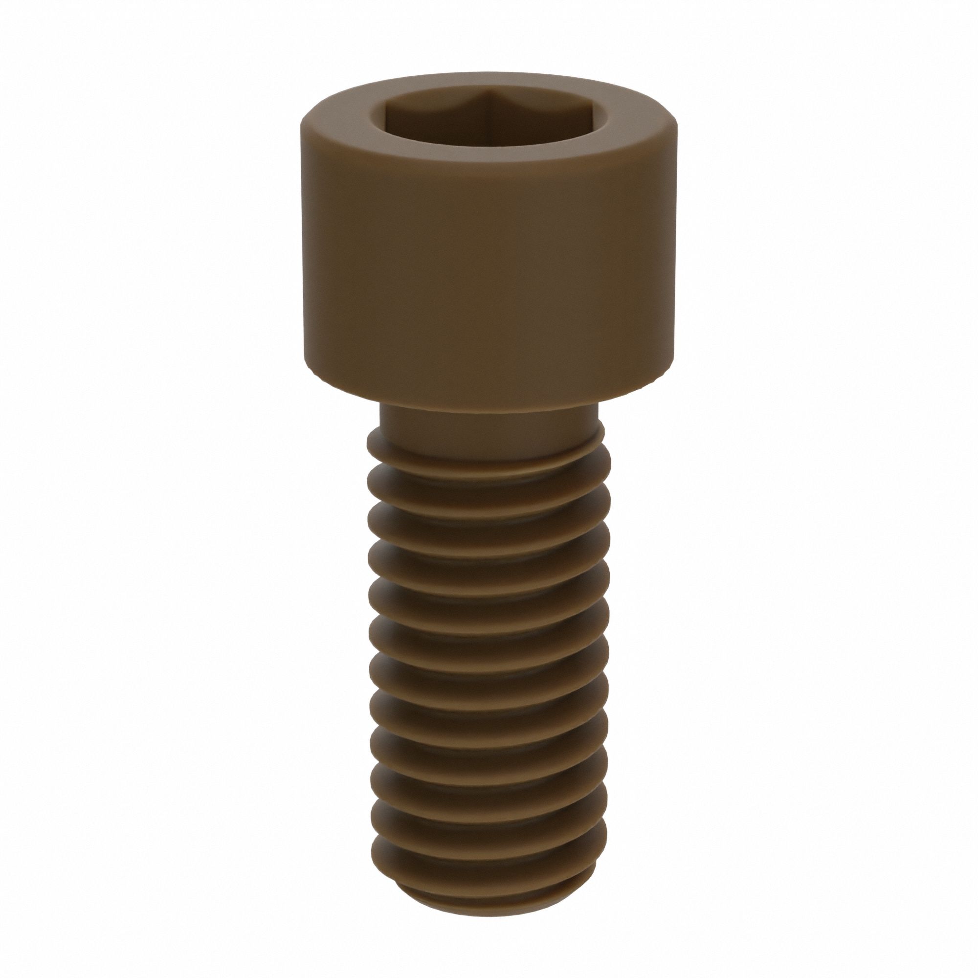 Socket Head Cap Screw: 3/8"-16 Thread Size, 7/8 in Lg, Std, Plain, PEEK, Not Graded, 10 PK