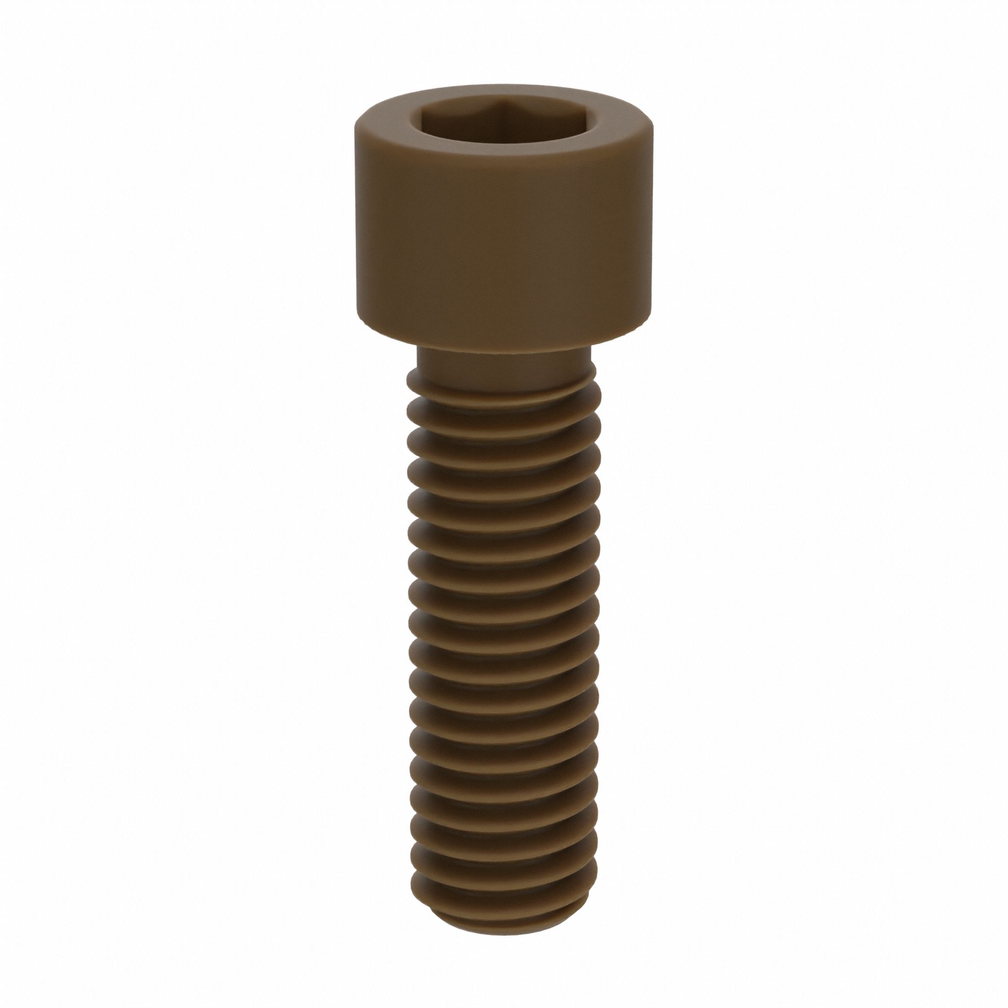 Socket Head Cap Screw: 3/8"-16 Thread Size, 1 1/4 in Lg, Std, Plain, PEEK, Not Graded, 10 PK
