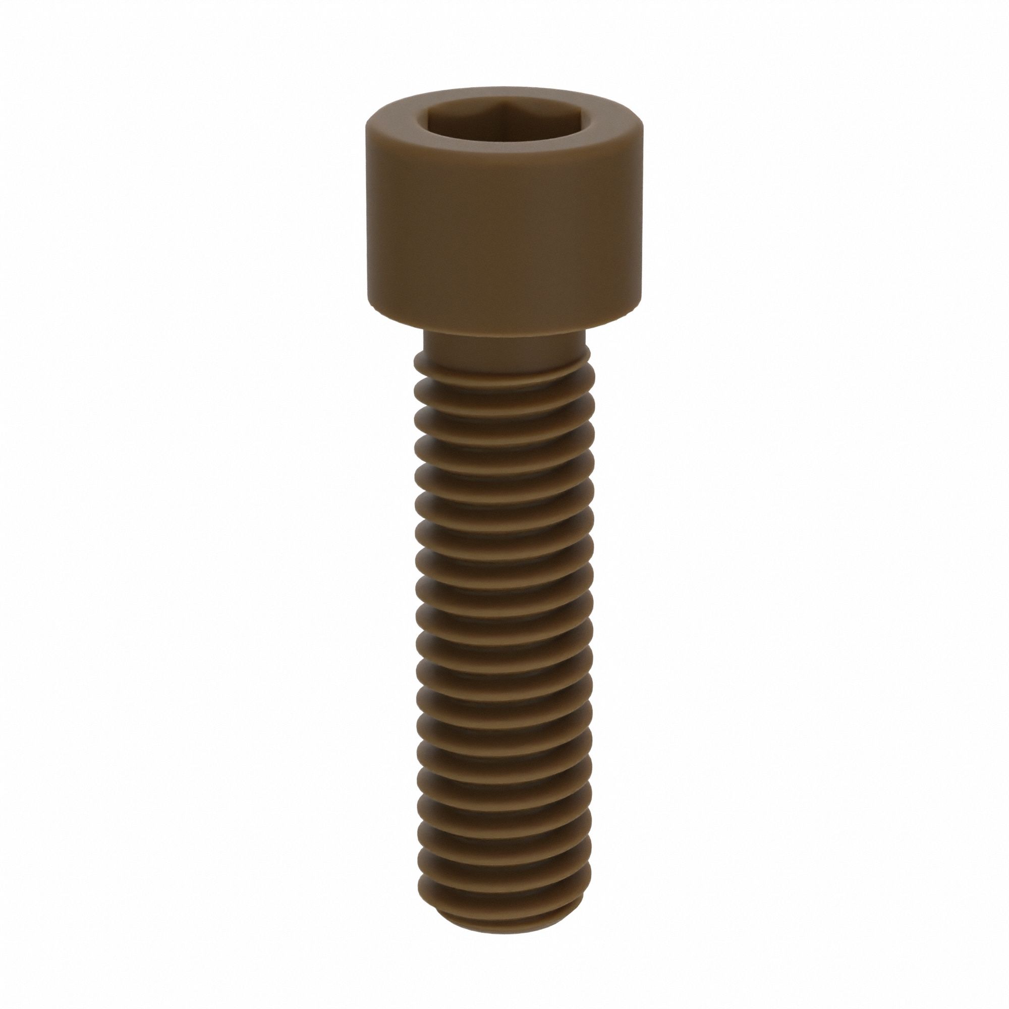 Socket Head Cap Screw: 3/8"-16 Thread Size, 1 3/8 in Lg, Std, Plain, PEEK, Not Graded, 10 PK