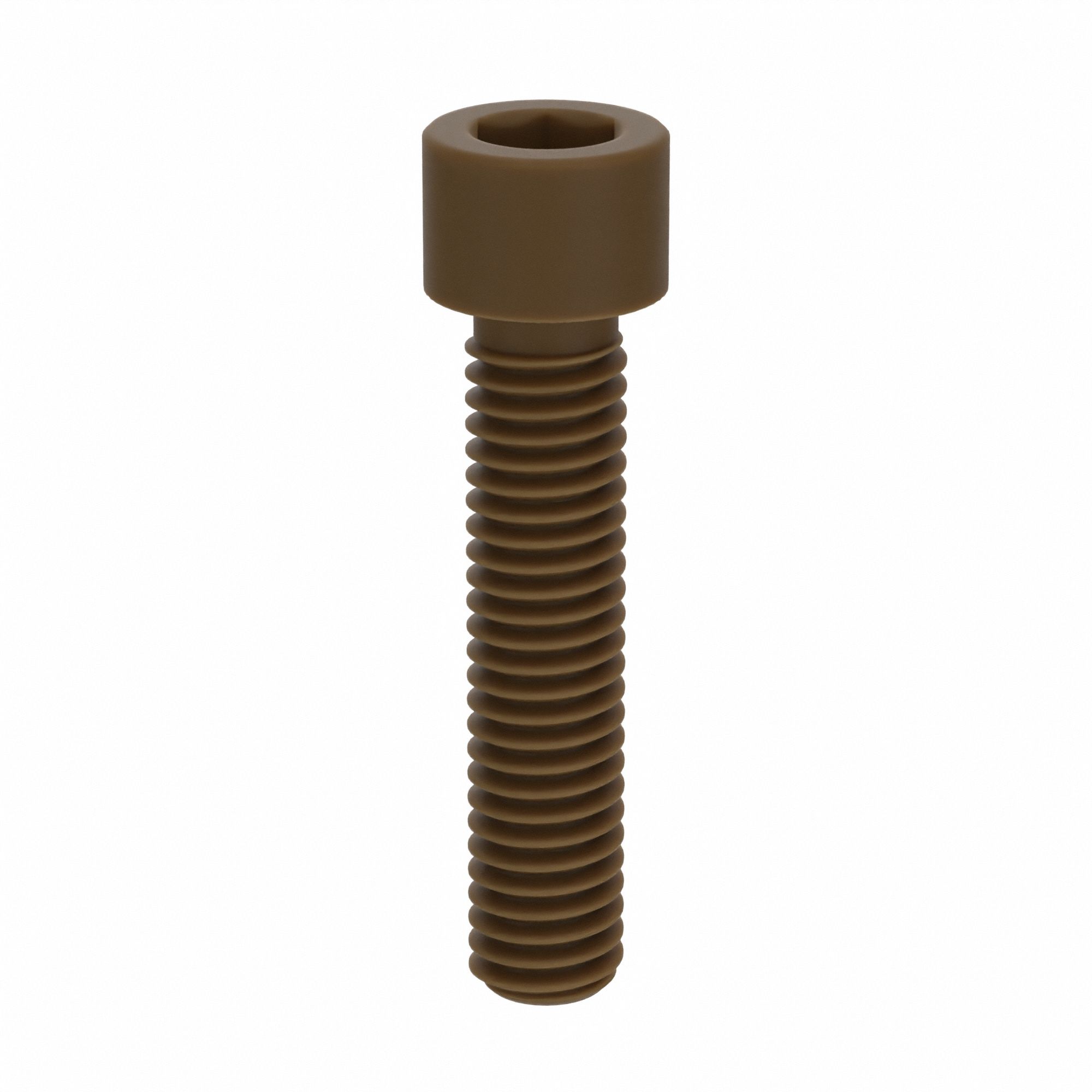 Socket Head Cap Screw: 3/8"-16 Thread Size, 1 3/4 in Lg, Std, Plain, PEEK, Not Graded, 10 PK