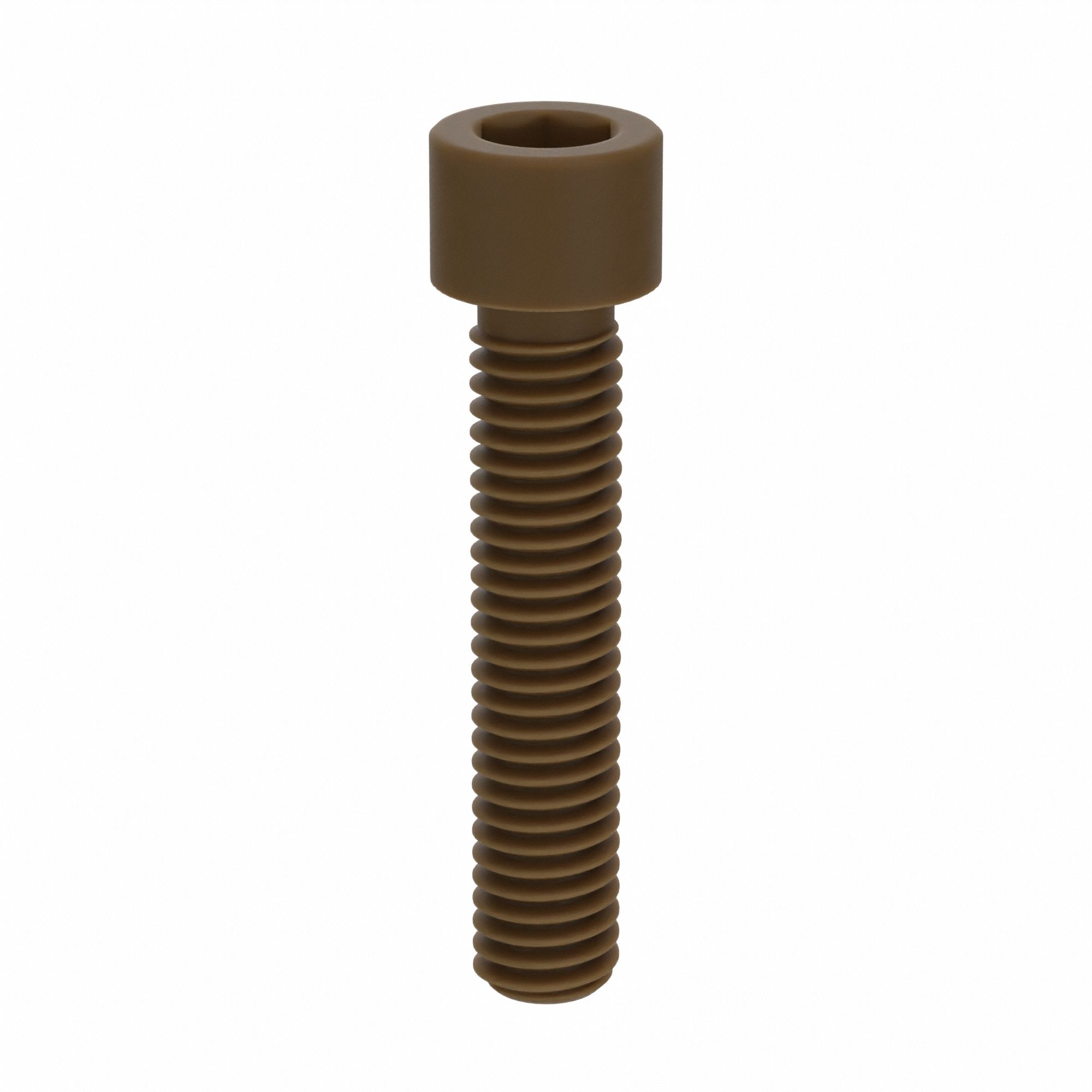 Socket Head Cap Screw: 3/8"-16 Thread Size, 1 7/8 in Lg, Std, Plain, PEEK, Not Graded, 10 PK