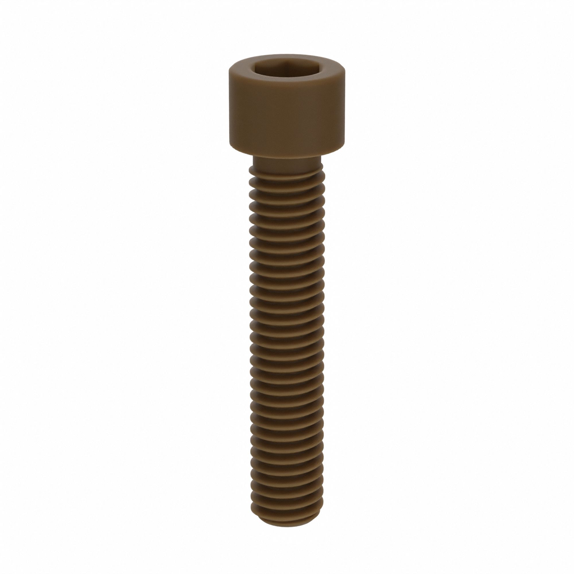 Socket Head Cap Screw: 3/8"-16 Thread Size, 2 in Lg, Std, Plain, PEEK, Not Graded, 10 PK