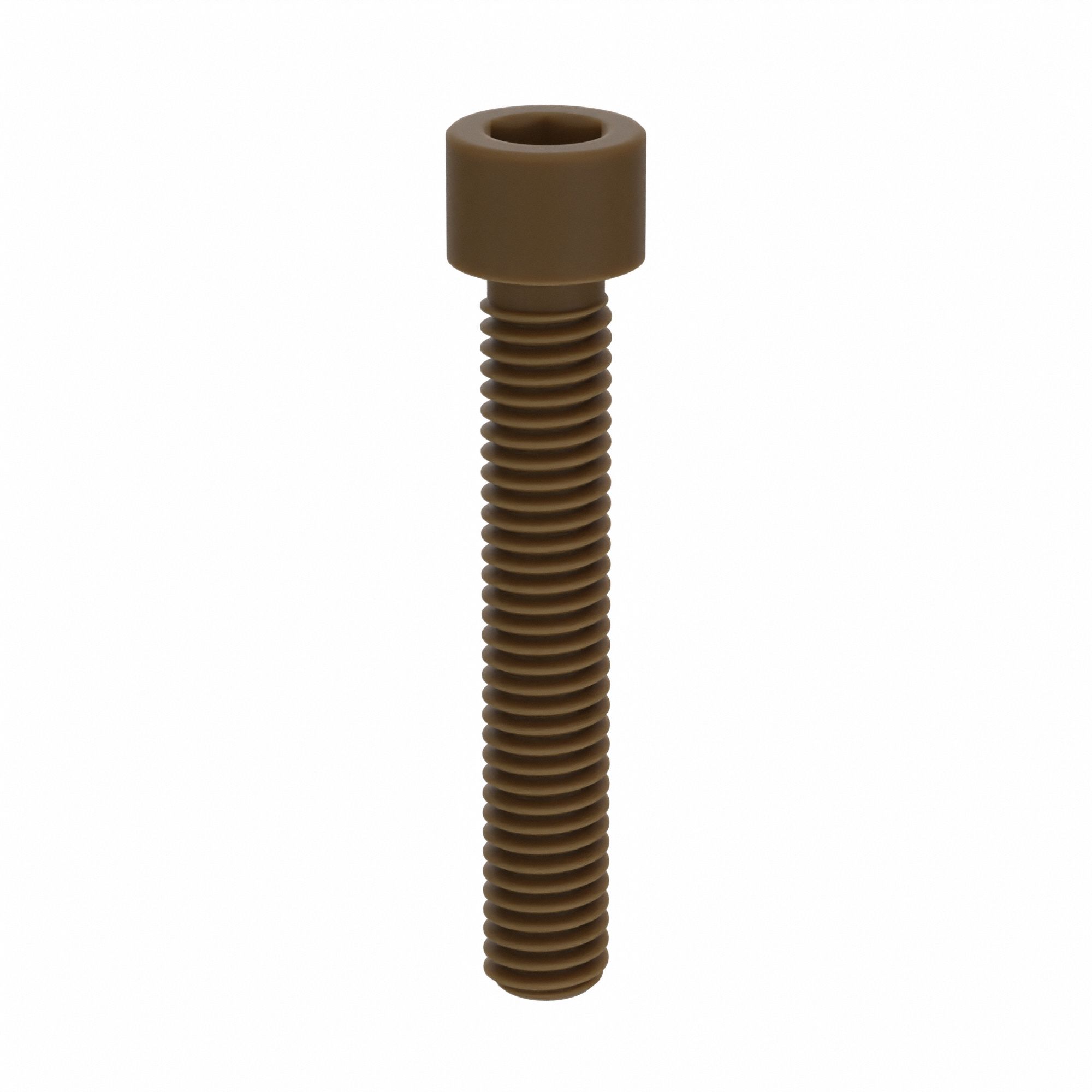 Socket Head Cap Screw: 3/8"-16 Thread Size, 2 1/4 in Lg, Std, Plain, PEEK, Not Graded, 10 PK