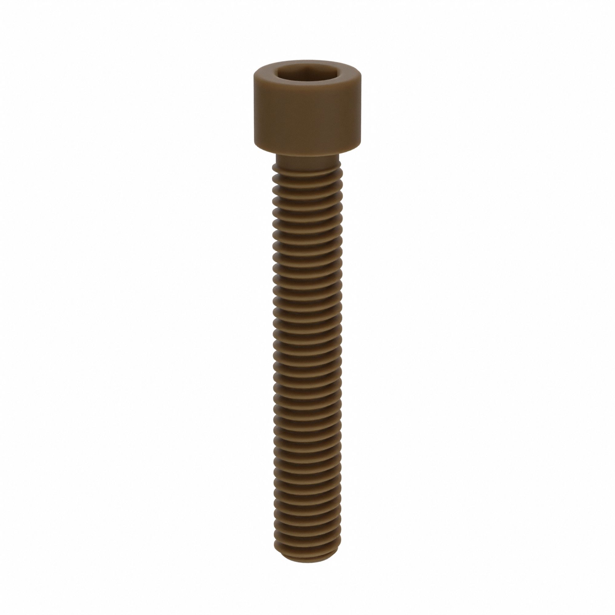 Socket Head Cap Screw: 3/8"-16 Thread Size, 2 3/8 in Lg, Std, Plain, PEEK, Not Graded, 10 PK