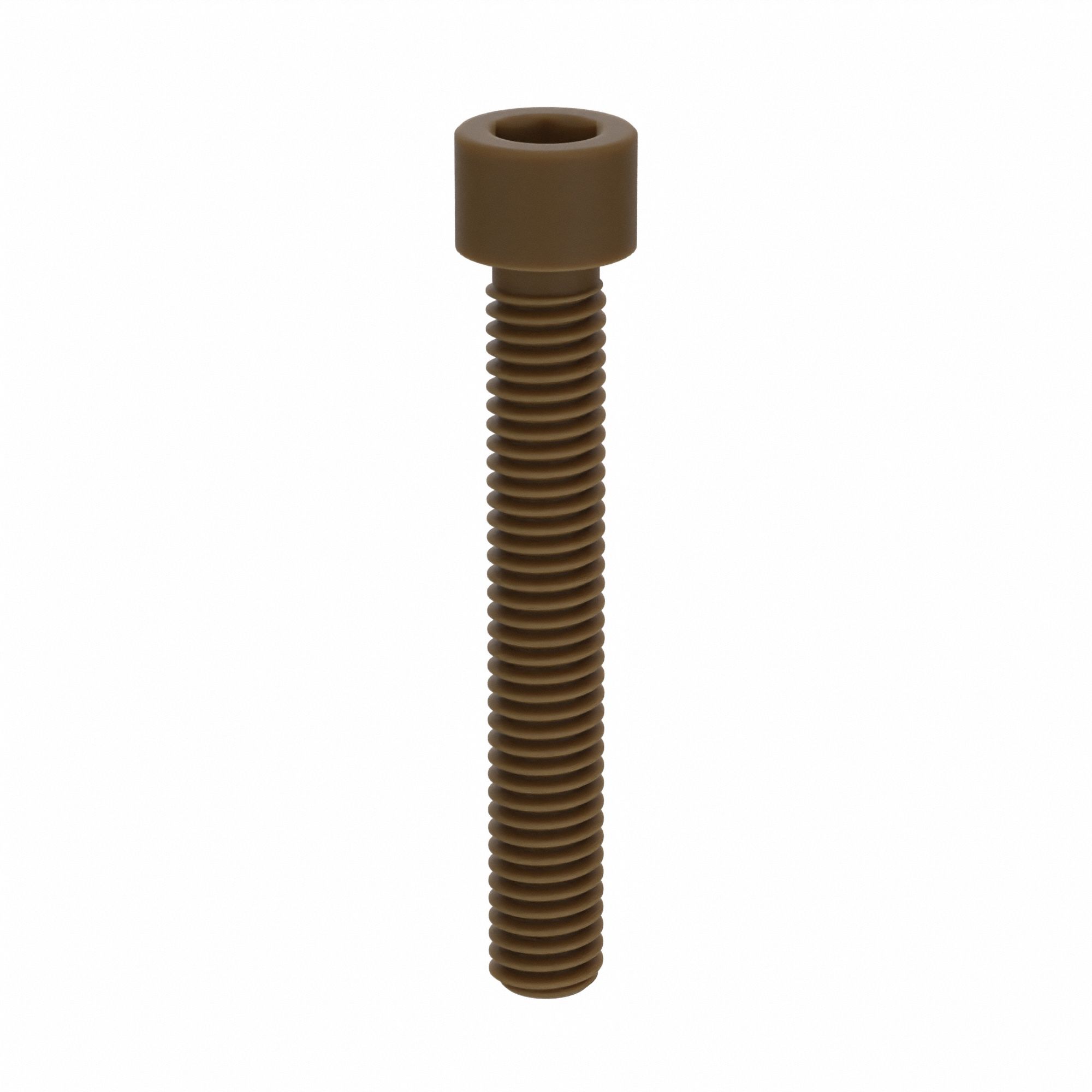 Socket Head Cap Screw: 3/8"-16 Thread Size, 2 1/2 in Lg, Std, Plain, PEEK, Not Graded, 10 PK