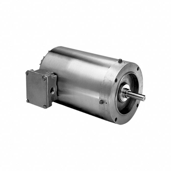 Washdown Motor: Three-Phase, 1 1/2 hp Horsepower, 1, 800 RPM RPM, 230/460V AC, TENV