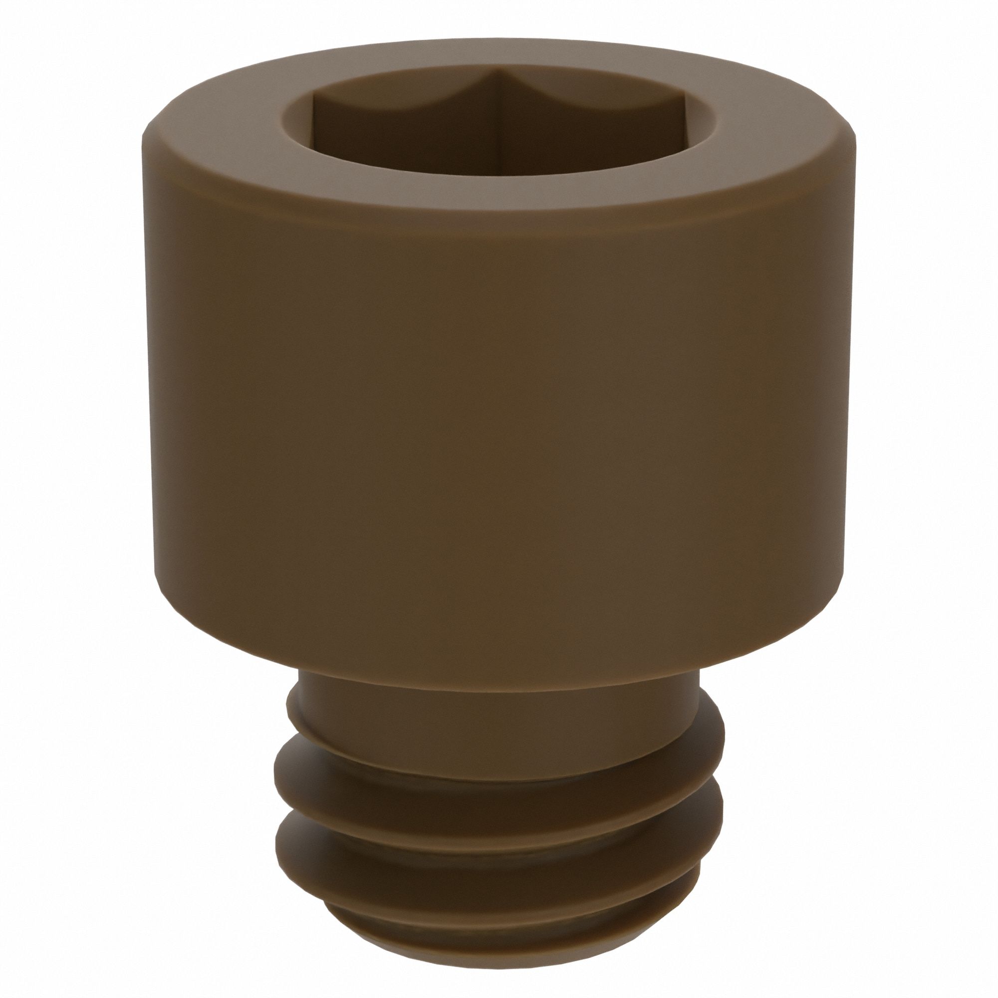 Socket Head Cap Screw: 5/16"-18 Thread Size, 1/4 in Lg, Std, Plain, PEEK, Not Graded, 10 PK