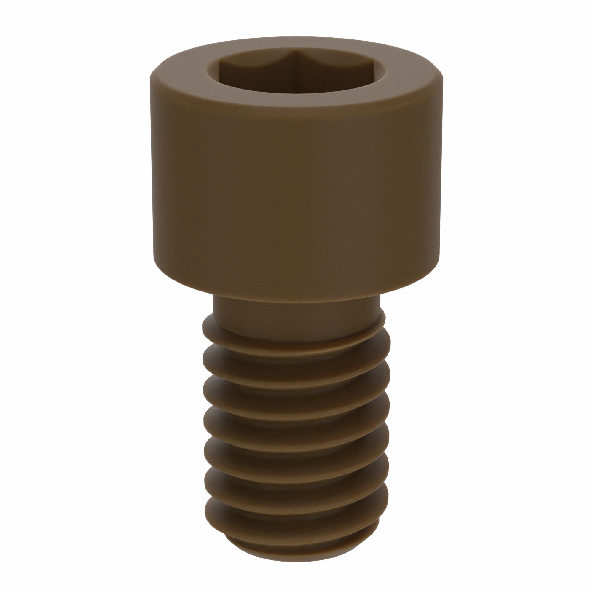 Socket Head Cap Screw: 5/16"-18 Thread Size, 1/2 in Lg, Std, Plain, PEEK, Not Graded, 10 PK