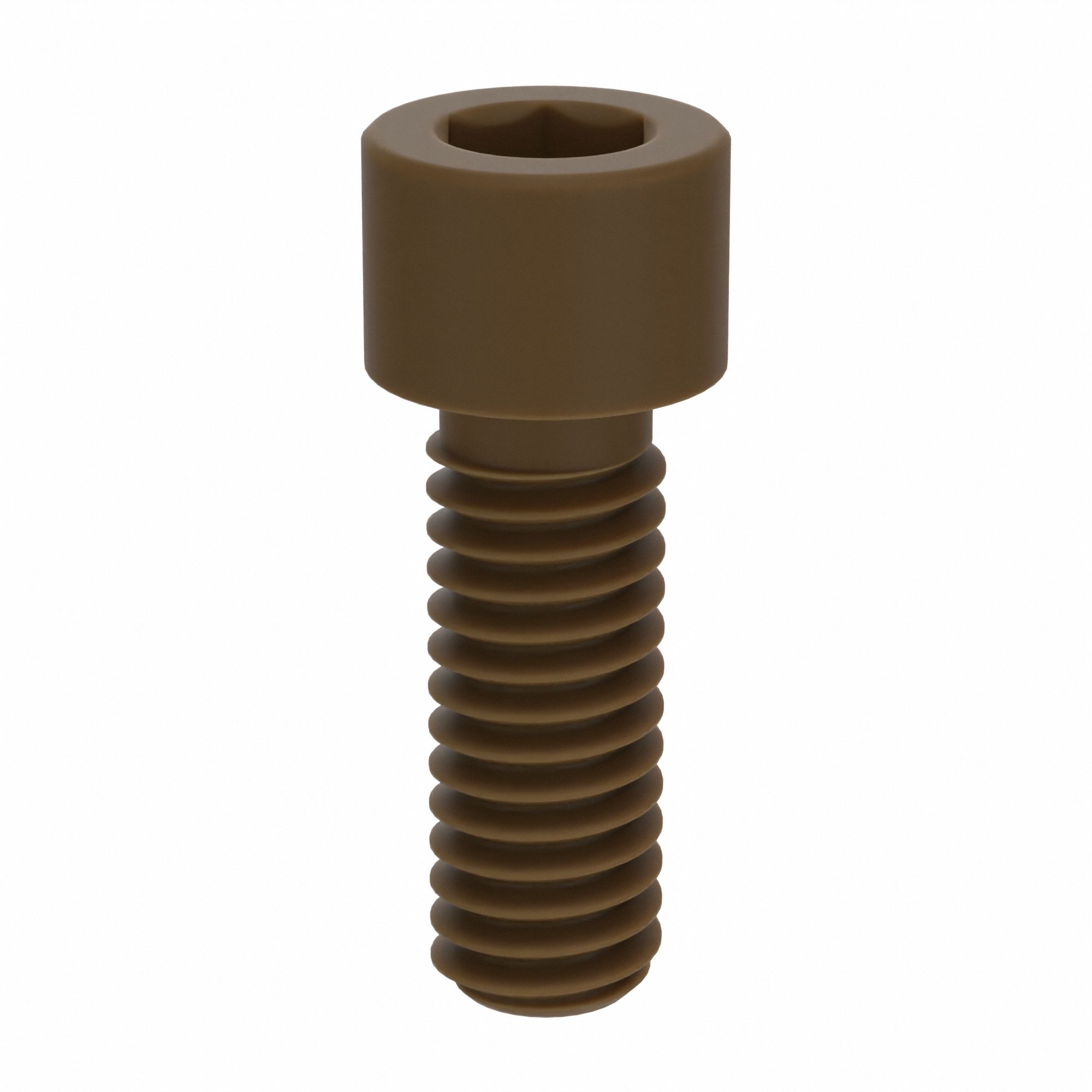 Socket Head Cap Screw: 5/16"-18 Thread Size, 7/8 in Lg, Std, Plain, PEEK, Not Graded, 10 PK