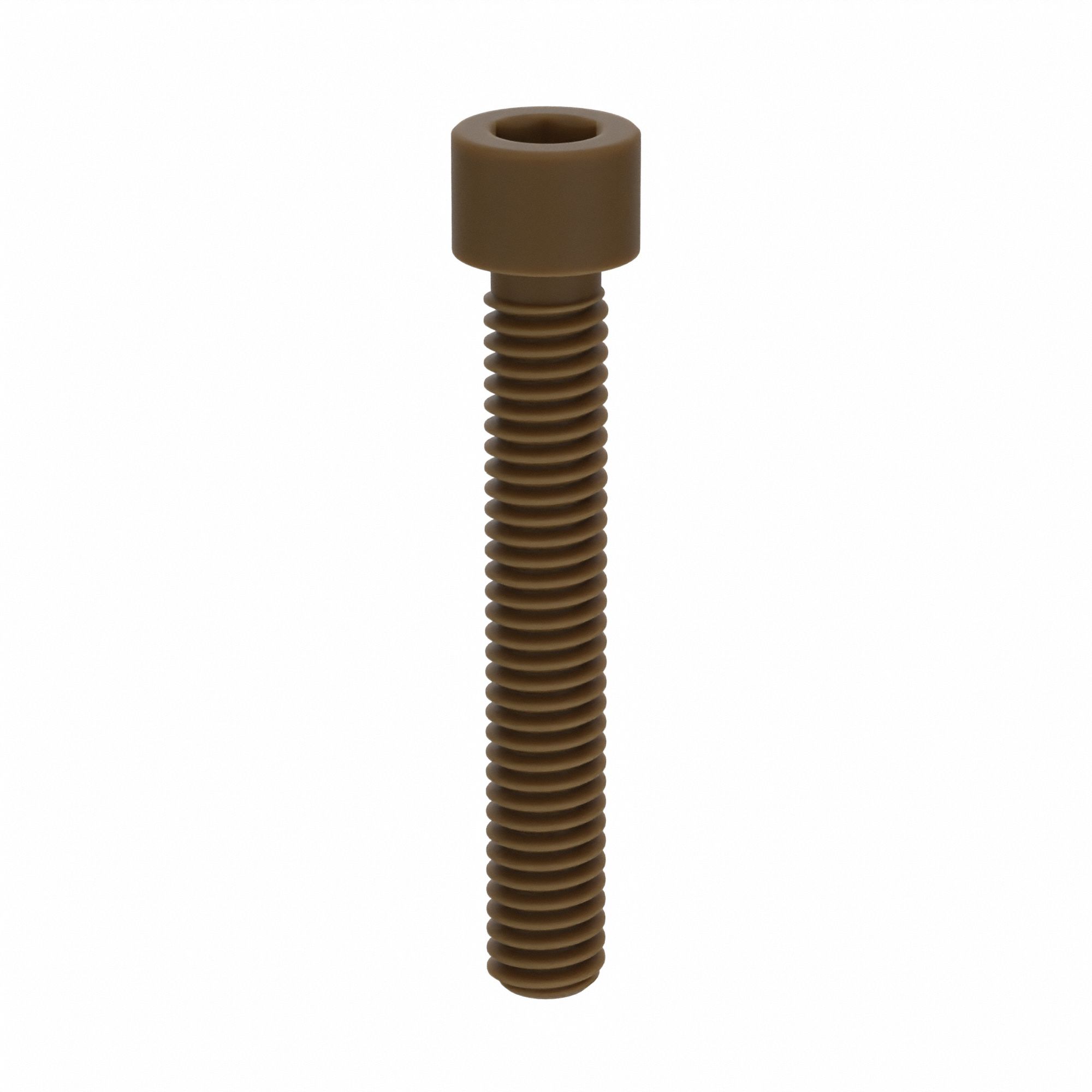 Socket Head Cap Screw: 5/16"-18 Thread Size, 2 in Lg, Std, Plain, PEEK, Not Graded, 10 PK