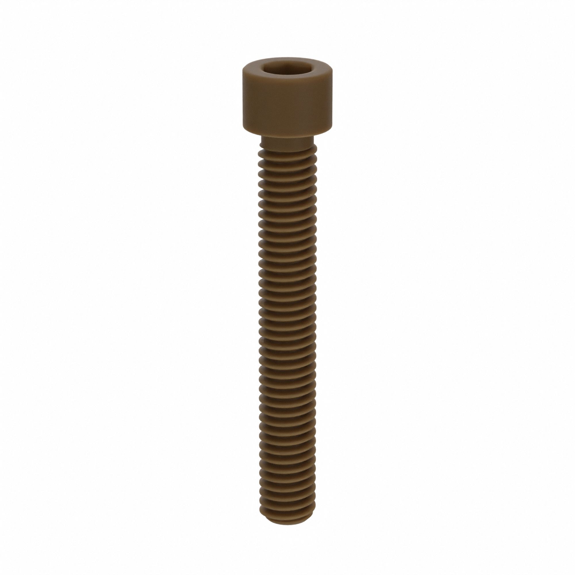 Socket Head Cap Screw: 5/16"-18 Thread Size, 2 1/4 in Lg, Std, Plain, PEEK, Not Graded, 10 PK