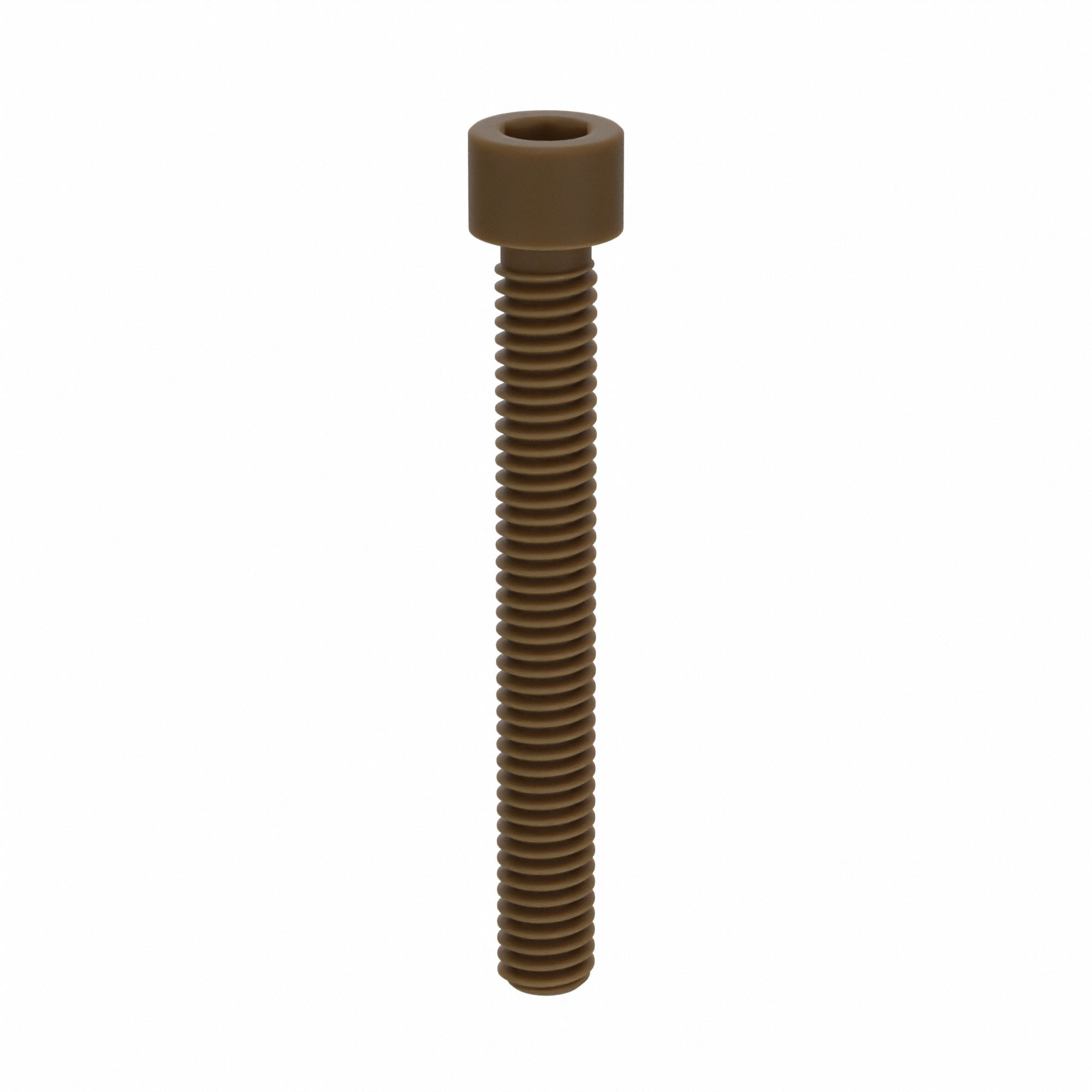 Socket Head Cap Screw: 5/16"-18 Thread Size, 2 1/2 in Lg, Std, Plain, PEEK, Not Graded, 10 PK