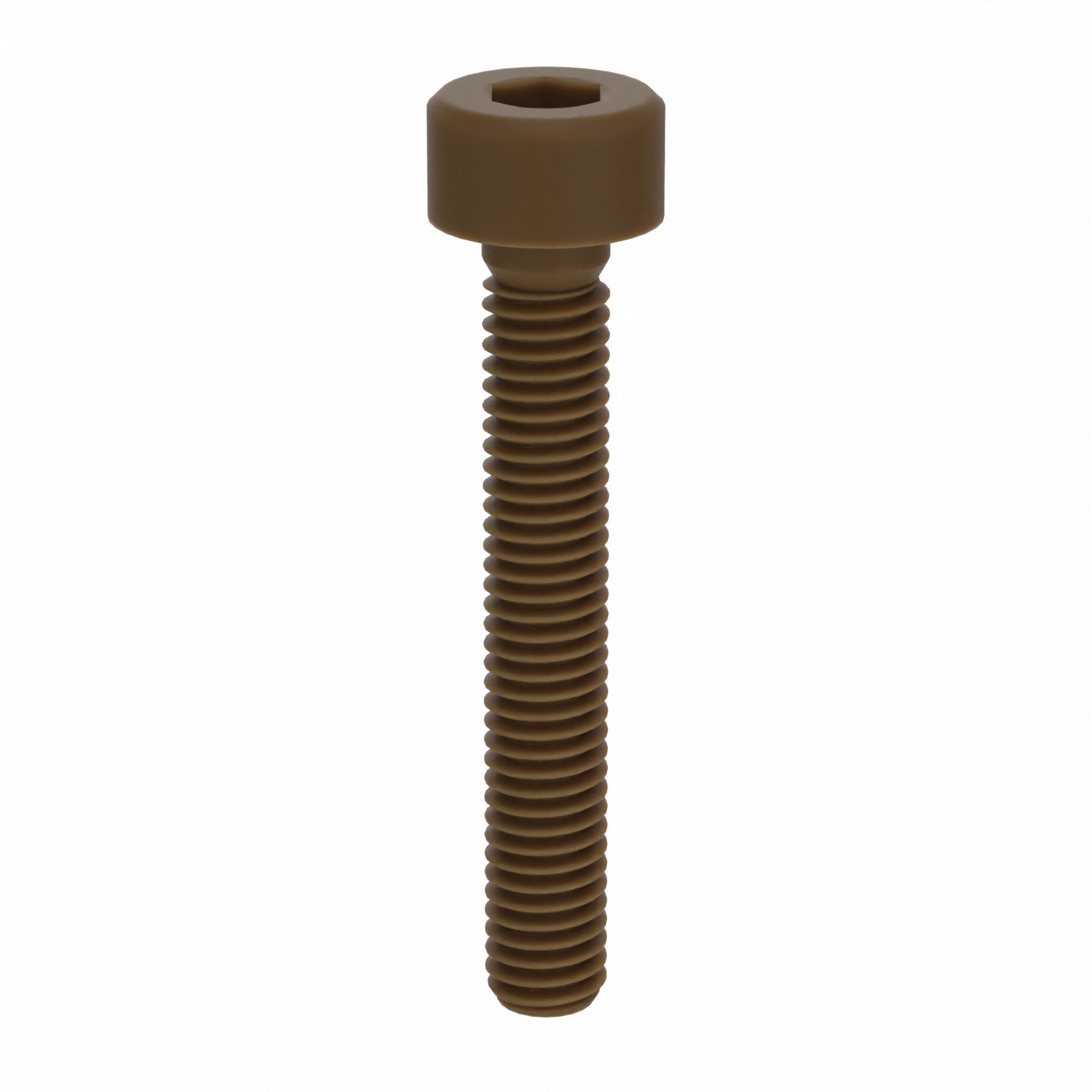 Socket Head Cap Screw: M3x0.50 Thread Size, 20 mm Lg, Std, Plain, Glass-Filled PEEK, 10 PK