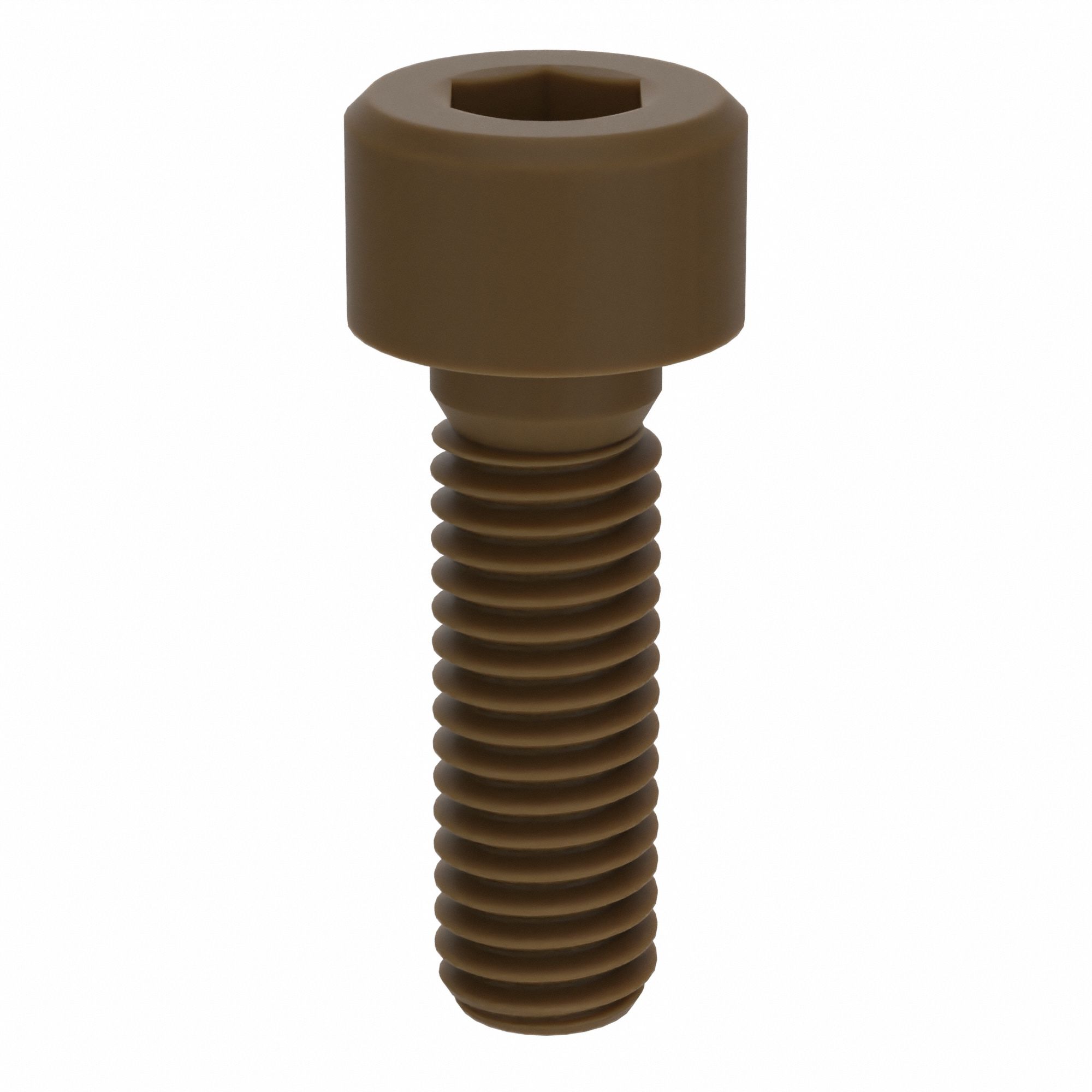 Socket Head Cap Screw: M5x0.80 Thread Size, 16 mm Lg, Std, Plain, PEEK, Not Graded, 10 PK