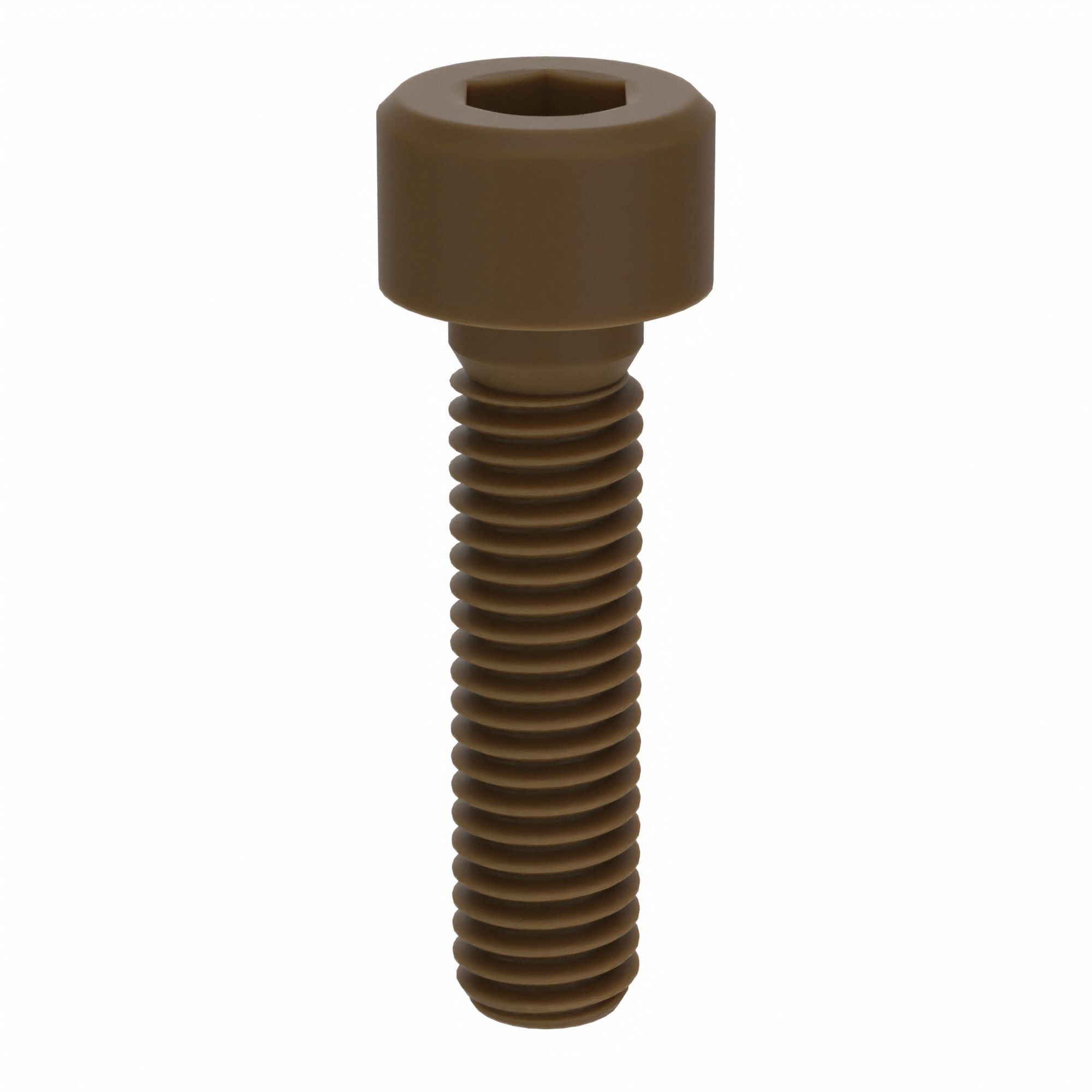 SOCKET HEAD CAP SCREW, M5-0.8 THREAD, 20MM L, STD, PLAIN, GLASS-FILLED PEEK, PLASTIC, 10 PK