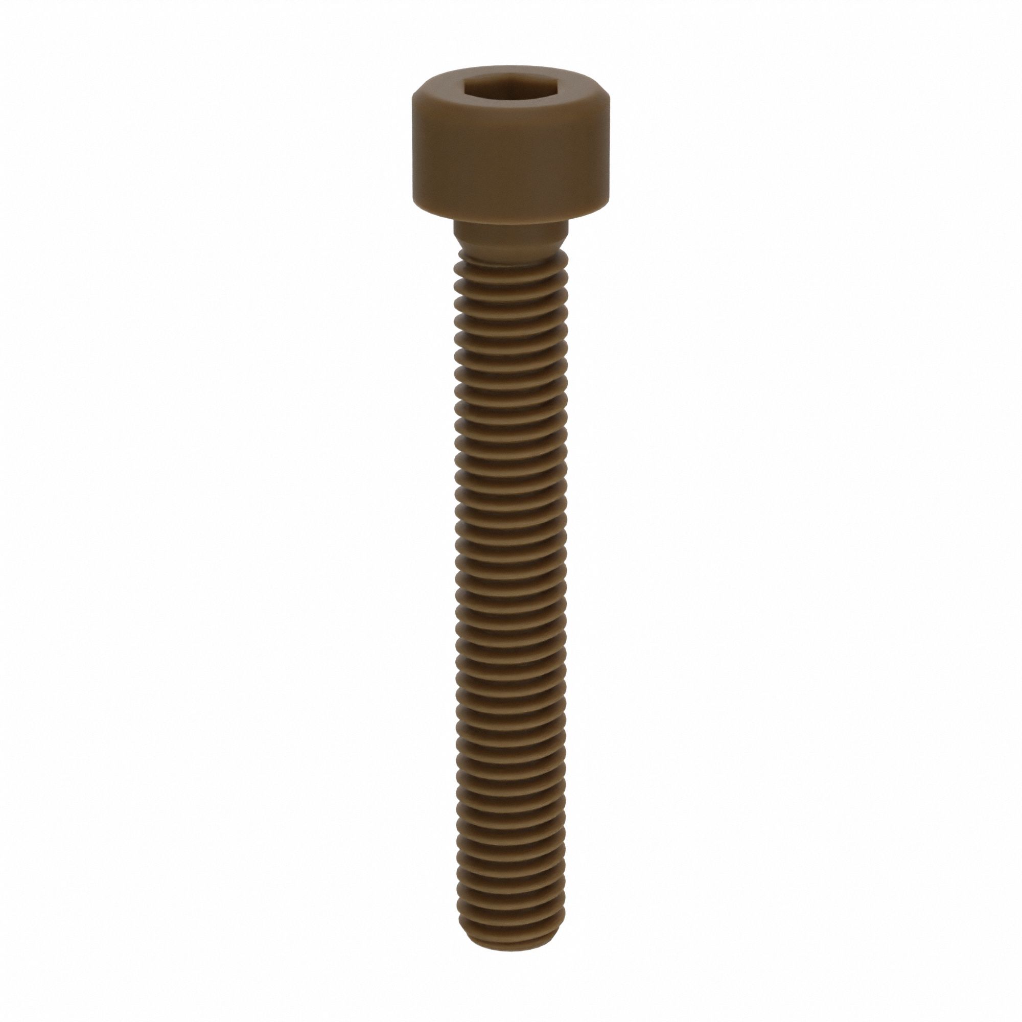 Socket Head Cap Screw: M5x0.80 Thread Size, 35 mm Lg, Std, Plain, Glass-Filled PEEK, 10 PK