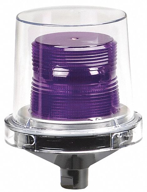 Strobe Light: 24V DC, 7 1/2 in Overall Ht, 5 1/2 in Overall Dia, Magenta, 224XST-024M