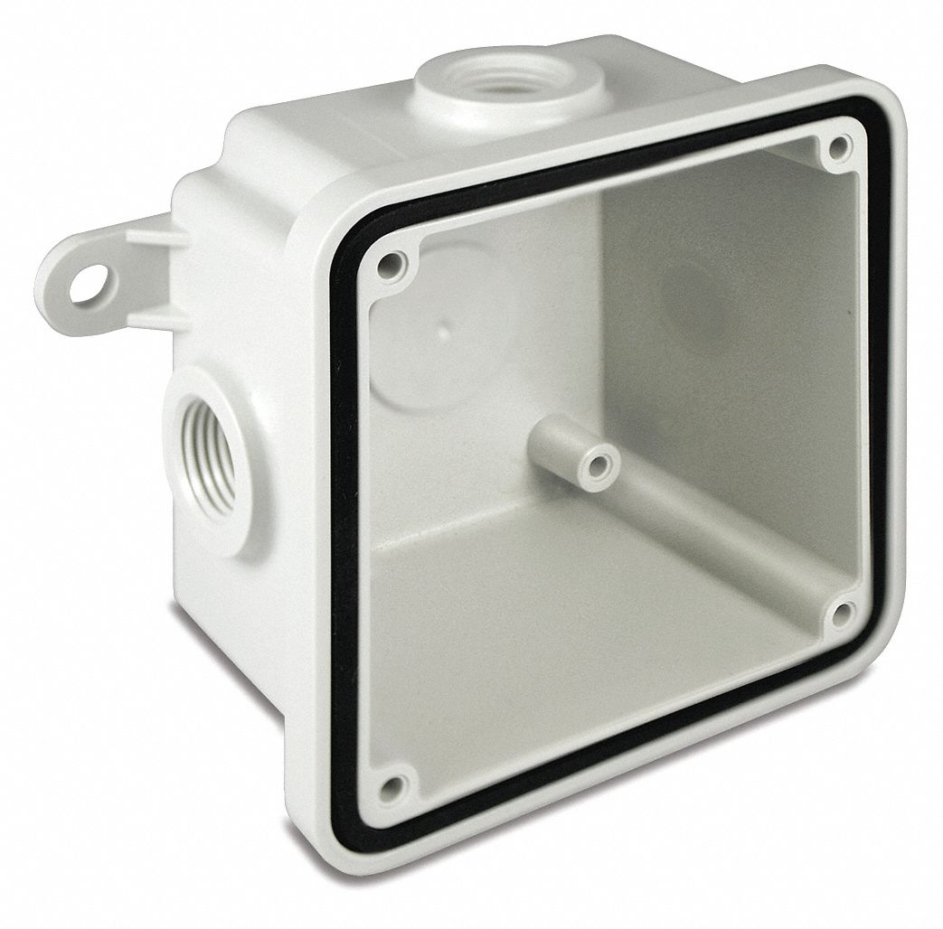 FEDERAL SIGNAL, 4.375 in Wd, 2.4375 in Dp, Weatherproof Back Box ...