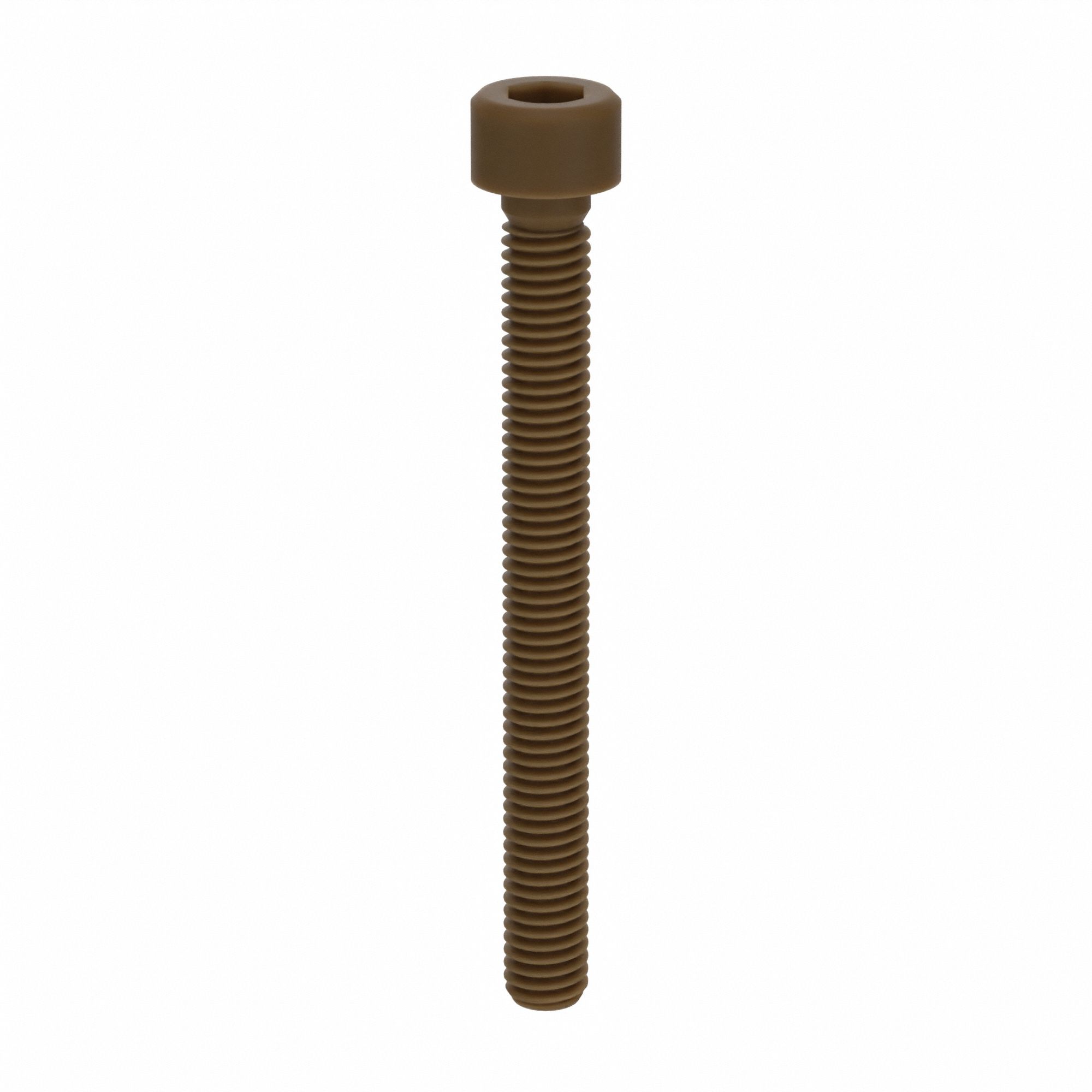 Socket Head Cap Screw: M6x1.00 Thread Size, 60 mm Lg, Std, Plain, PEEK, Not Graded, 10 PK