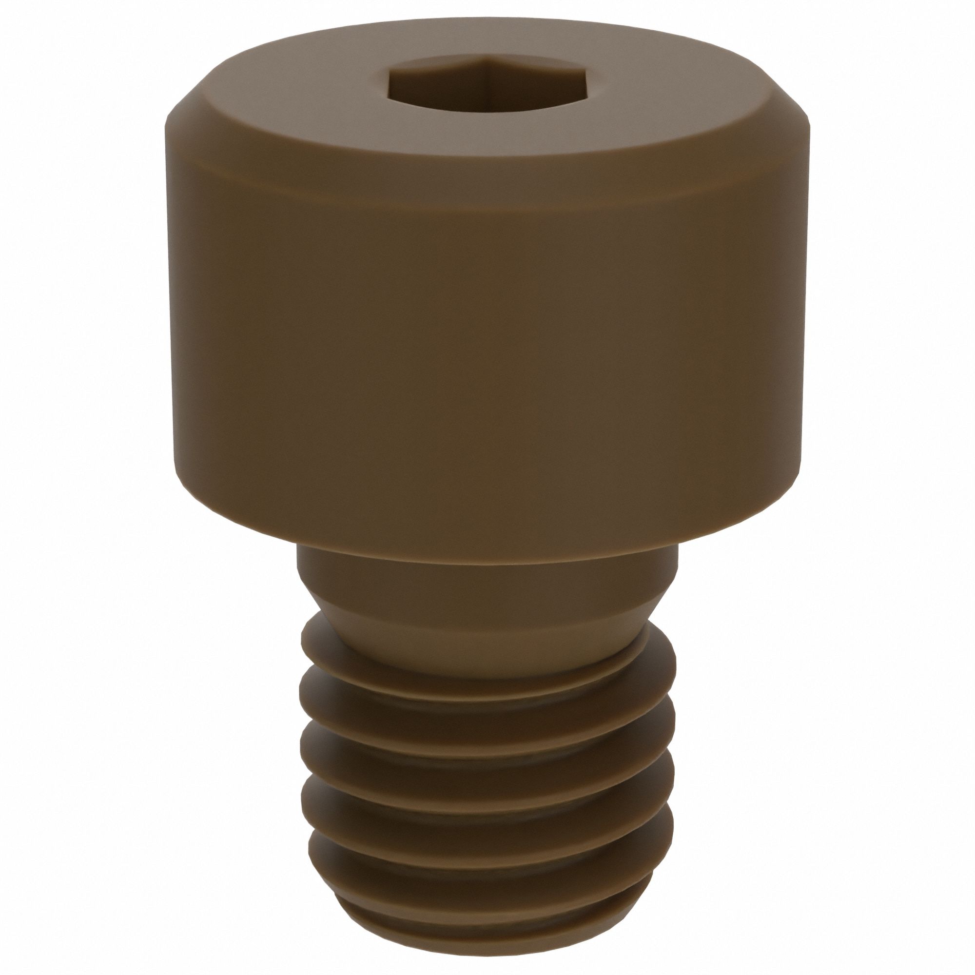 Socket Head Cap Screw: M8x1.25 Thread Size, 10 mm Lg, Std, Plain, Glass-Filled PEEK, 10 PK