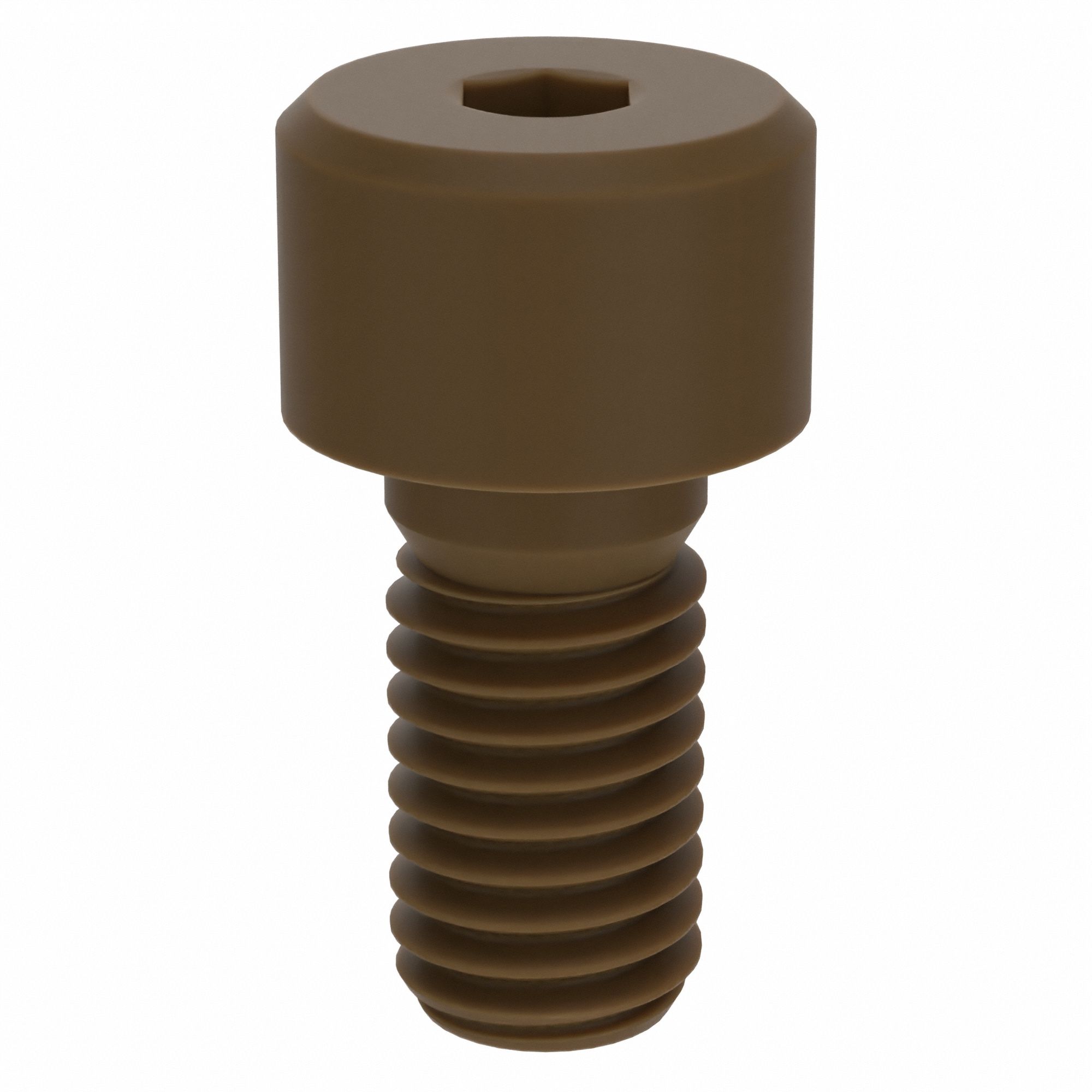 Socket Head Cap Screw: M8x1.25 Thread Size, 16 mm Lg, Std, Plain, Glass-Filled PEEK, 10 PK