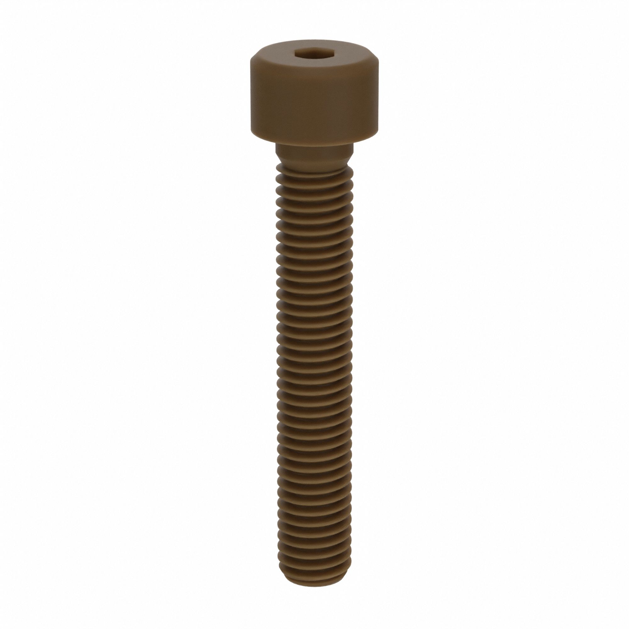Socket Head Cap Screw: M8x1.25 Thread Size, 50 mm Lg, Std, Plain, Glass-Filled PEEK, 10 PK