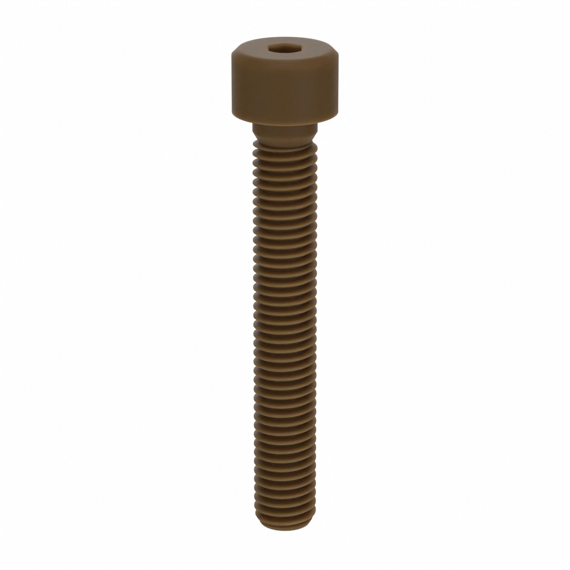 Socket Head Cap Screw: M8x1.25 Thread Size, 55 mm Lg, Std, Plain, PEEK, Not Graded, 10 PK