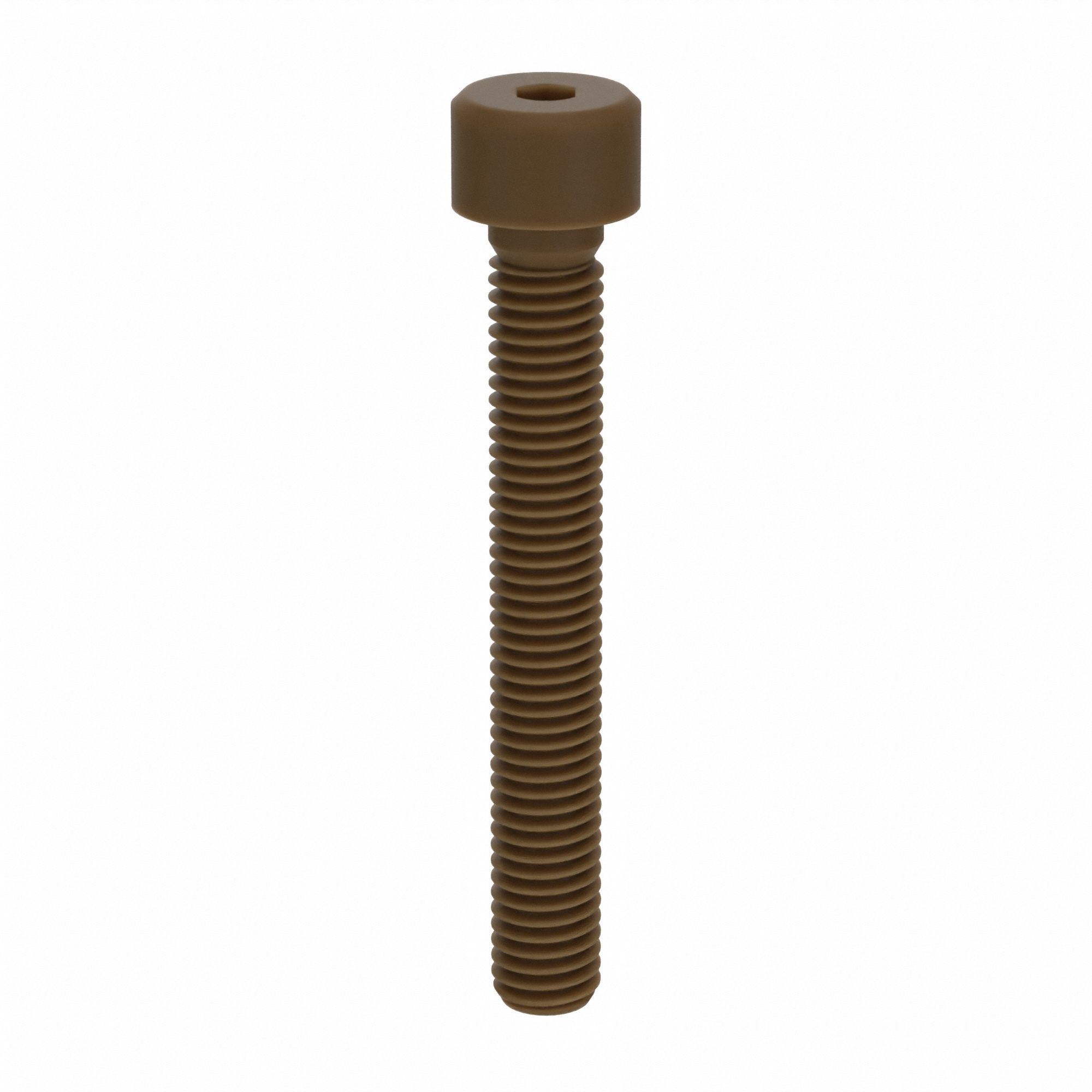 Socket Head Cap Screw: M8x1.25 Thread Size, 60 mm Lg, Std, Plain, PEEK, Not Graded, 10 PK