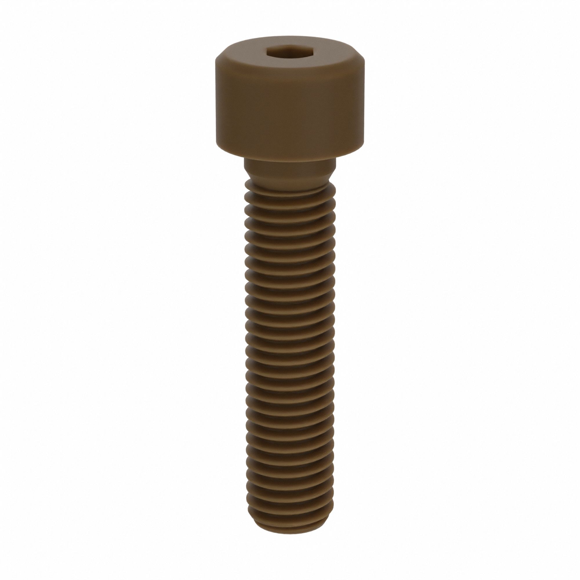Socket Head Cap Screw: M10x1.50 Thread Size, 45 mm Lg, Std, Plain, Glass-Filled PEEK, 10 PK