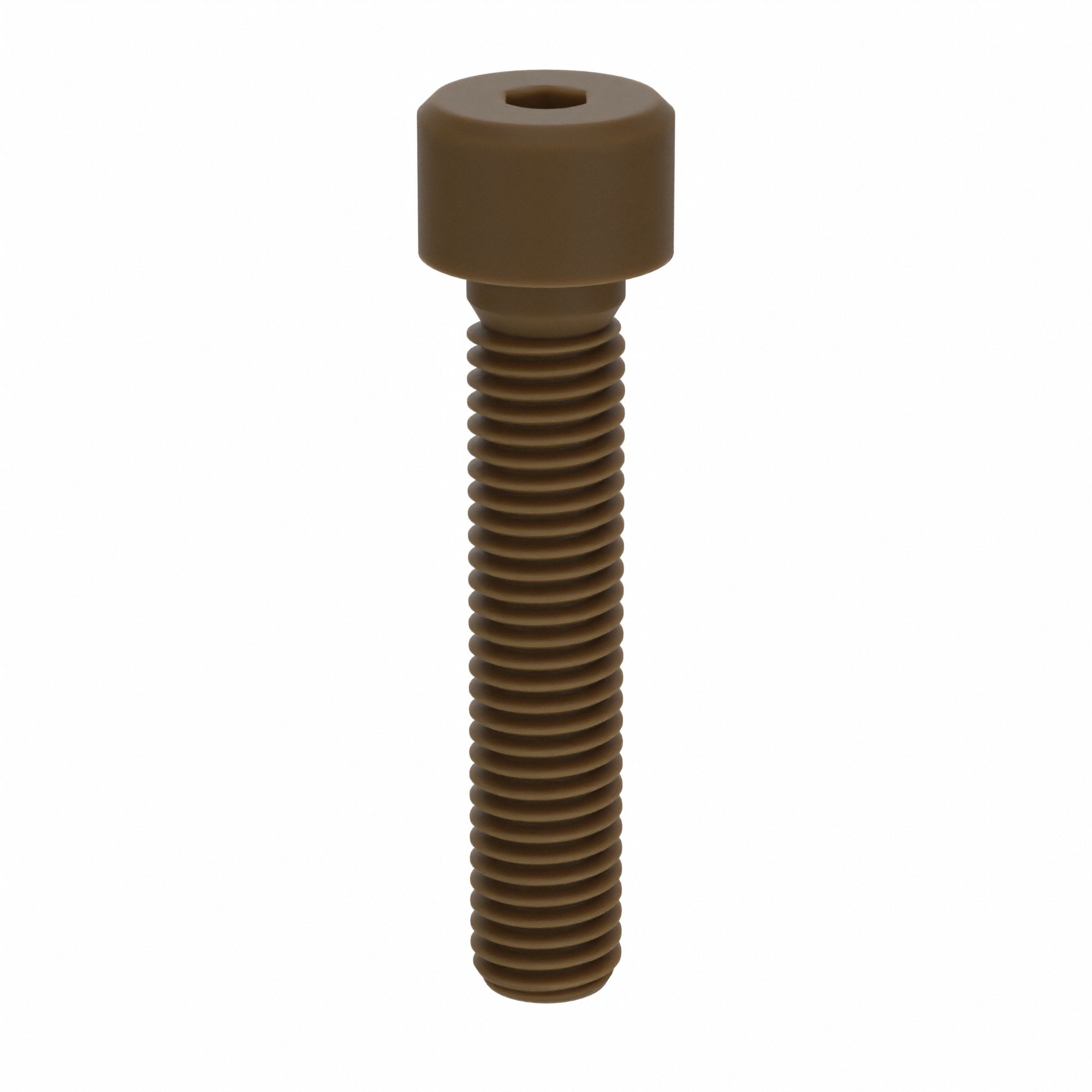 Socket Head Cap Screw: M10x1.50 Thread Size, 50 mm Lg, Std, Plain, Glass-Filled PEEK, 10 PK