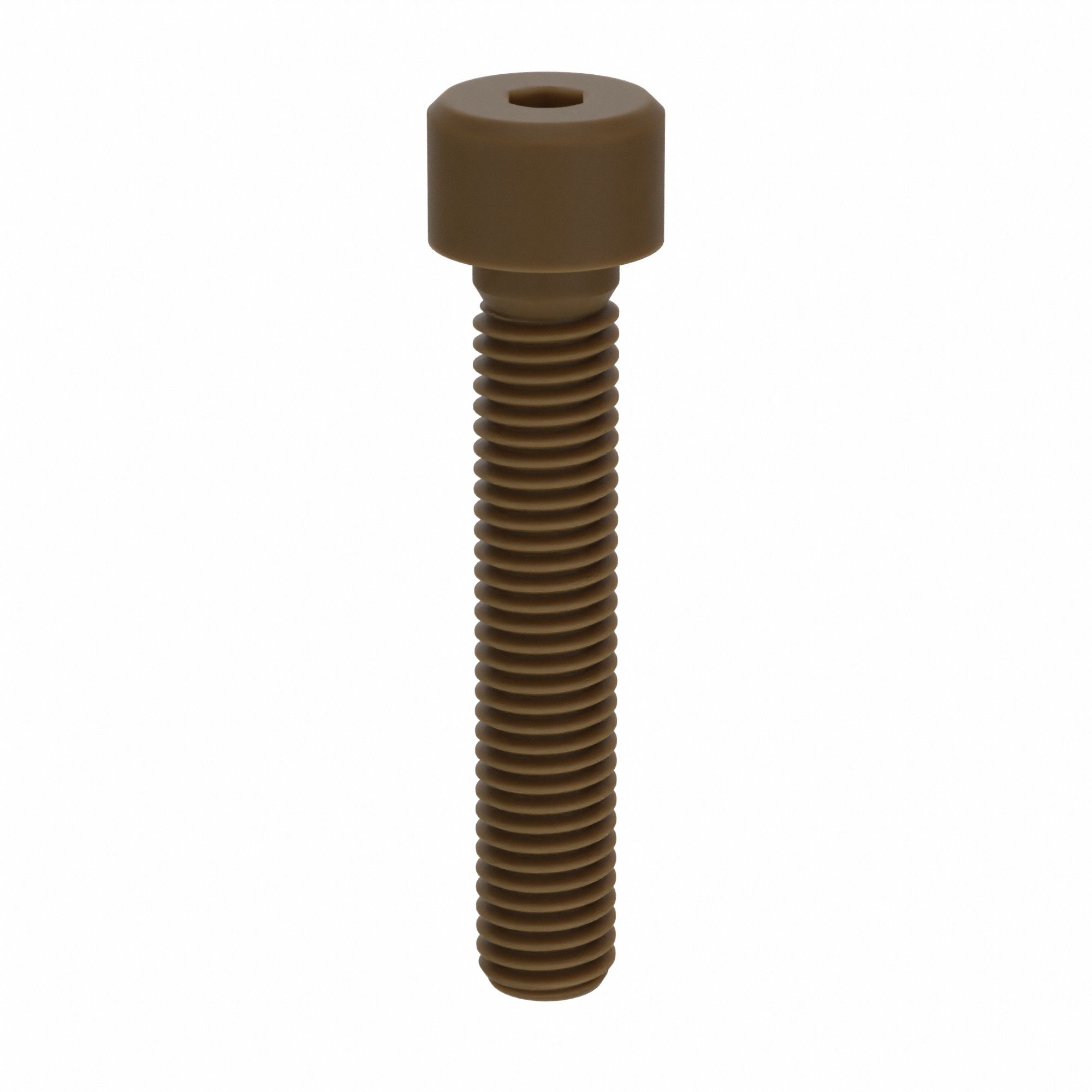 Socket Head Cap Screw: M10x1.50 Thread Size, 55 mm Lg, Std, Plain, Glass-Filled PEEK, 10 PK