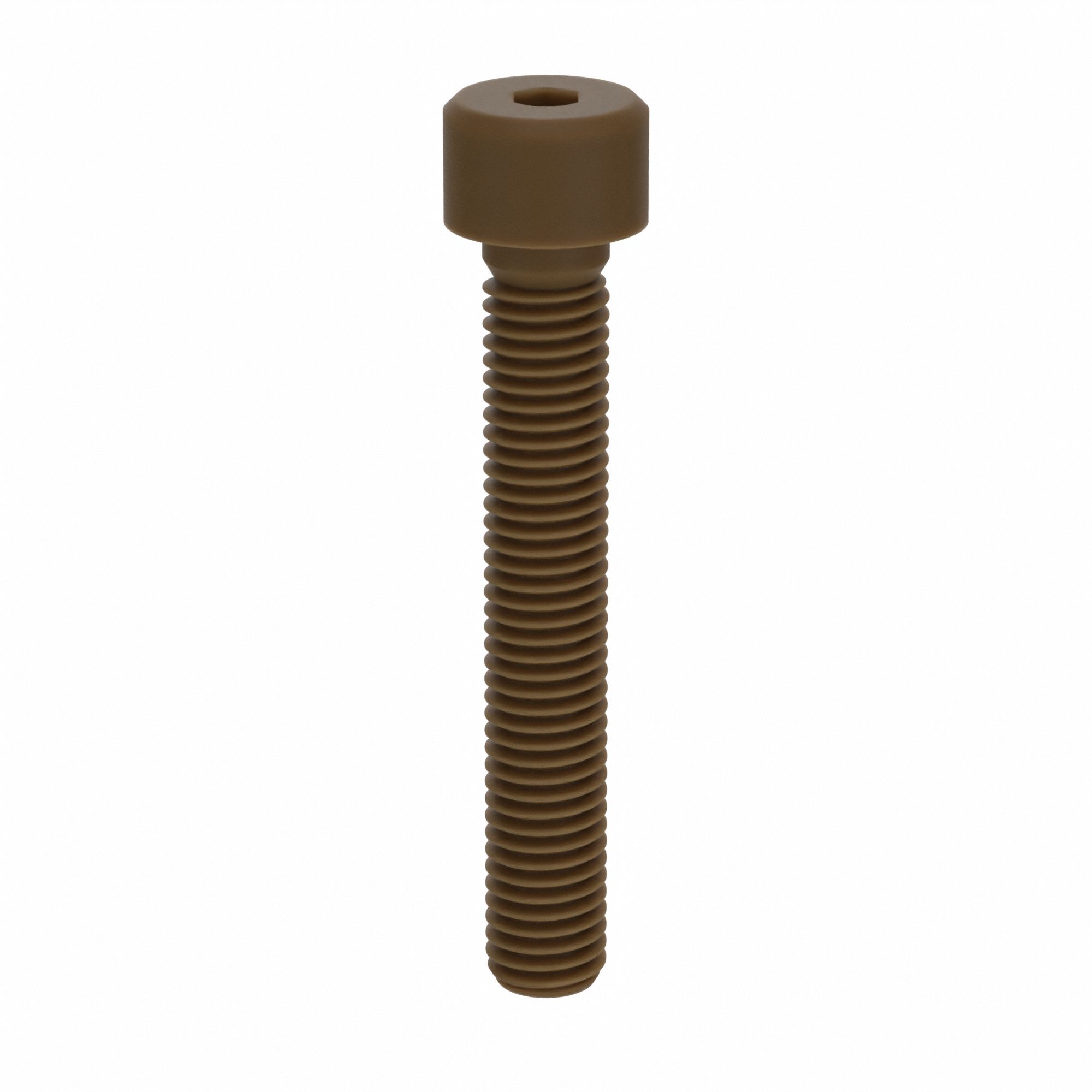 Socket Head Cap Screw: M10x1.50 Thread Size, 65 mm Lg, Std, Plain, Glass-Filled PEEK, 10 PK