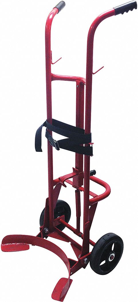 STEEL-FRAME DRUM HAND TRUCK, FOR 55 GAL CNTNR CAPACITY, 1,000 LB LOAD CAPACITY