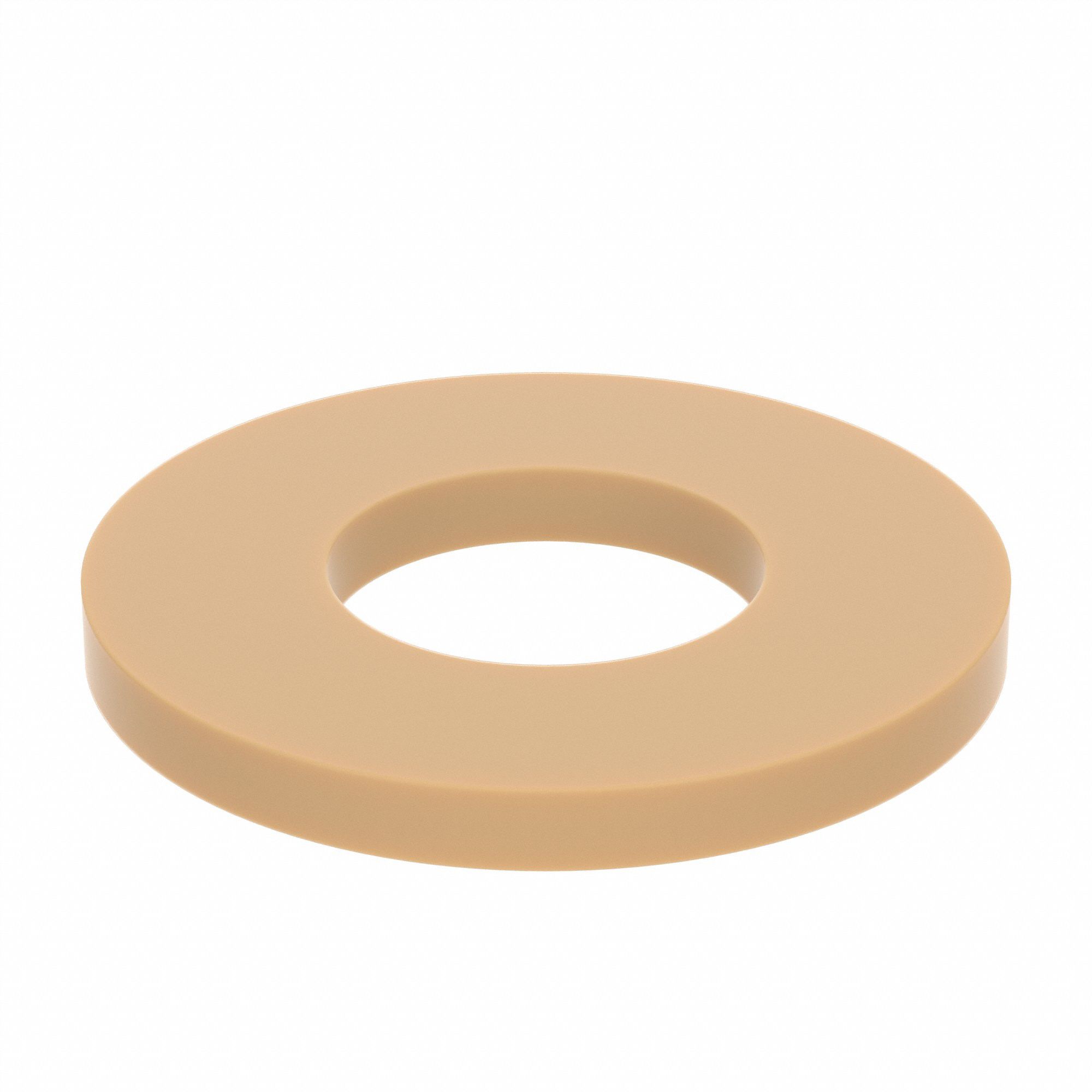 Flat Washer: Plastic, M3 Screw Sz, 3.9 mm In Dia, 9.5 mm Out Dia, 1.1 mm Max Thick, PEEK, 10 PK