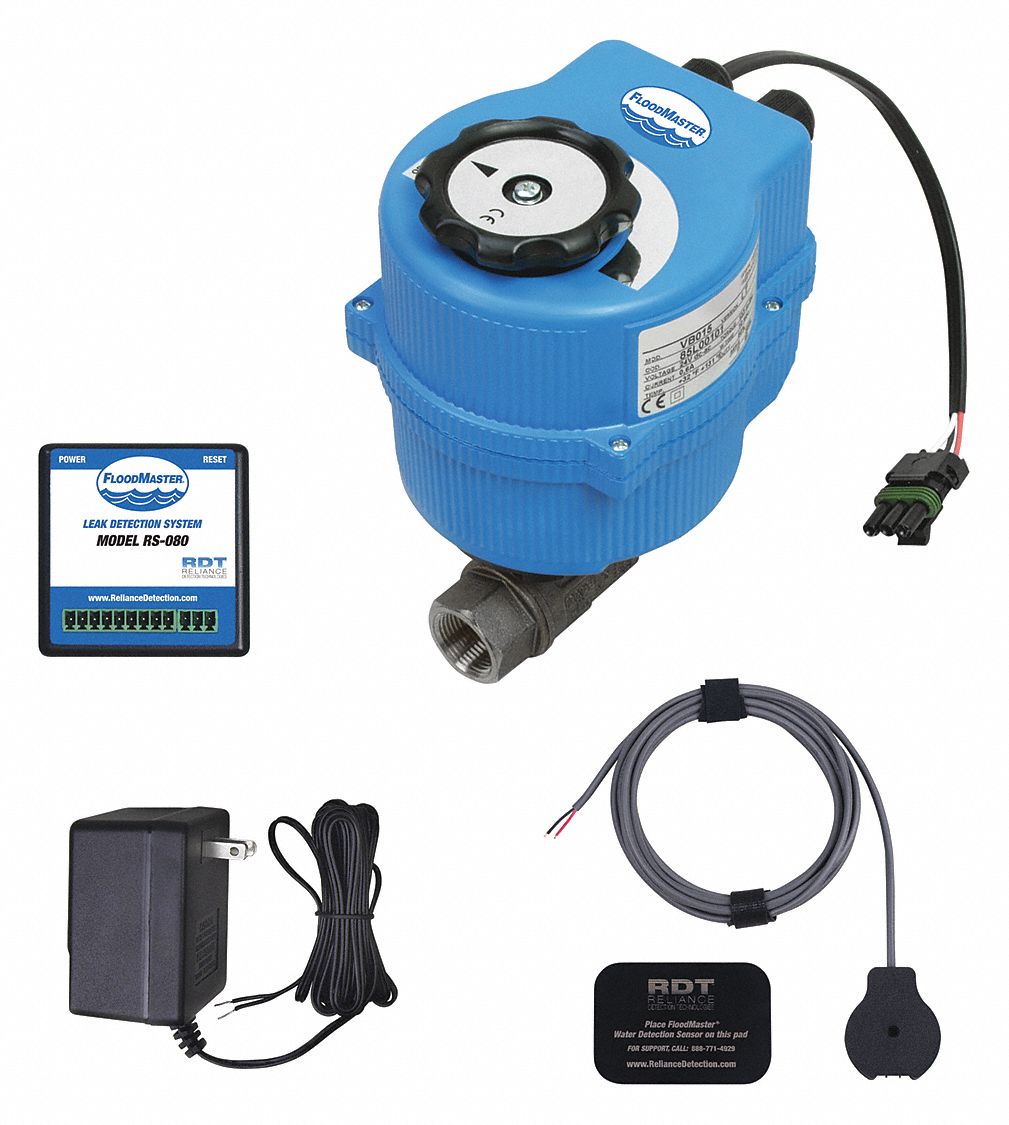 Detection and Alarm Shutoff System: 3/4 in Pipe Size, NPT, Brass Valve/High Impact ABS