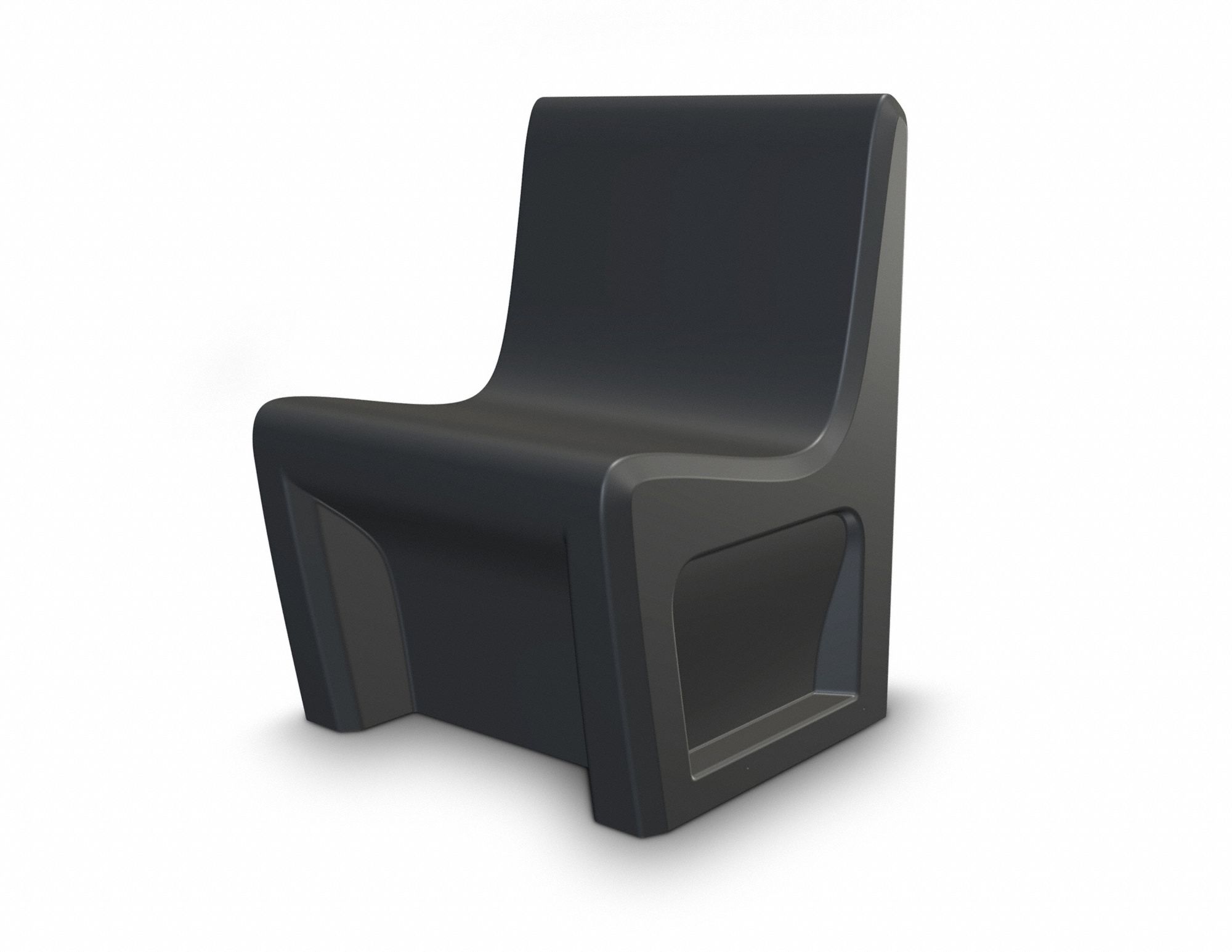 Armless Chair: Black