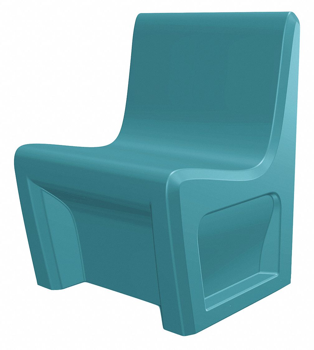 Armless Chair: Blue