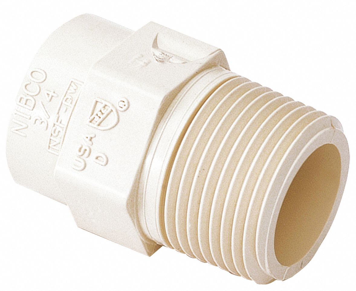 GRAINGER APPROVED Male Adapter, CPVC, Fitting Schedule/Class Class 100 ...