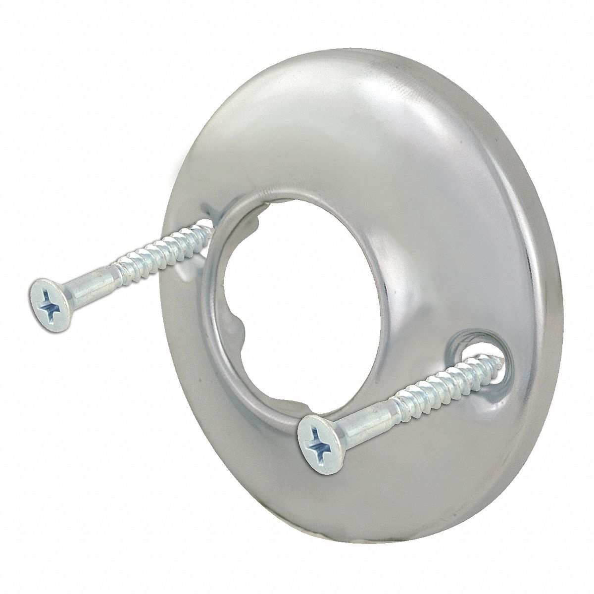 GRAINGER APPROVED Chrome Plated Steel Shower Rod Flange 447M7415092