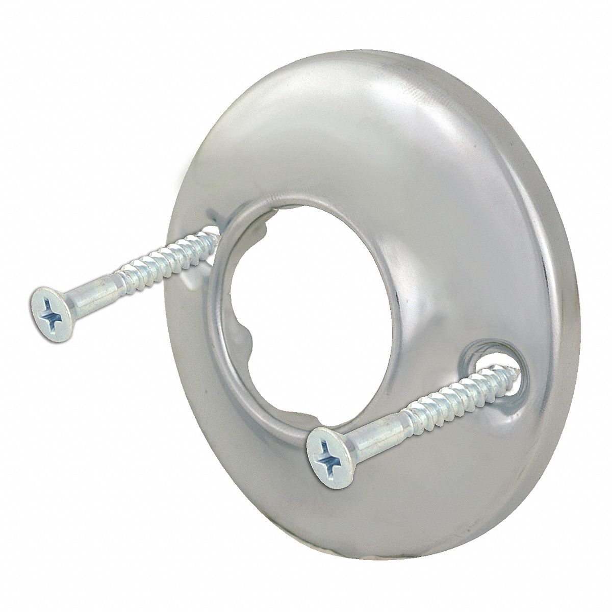 SHOWER ROD FLANGE: 15092, STEEL, 2½ IN W, 2½ IN H, 1 PR