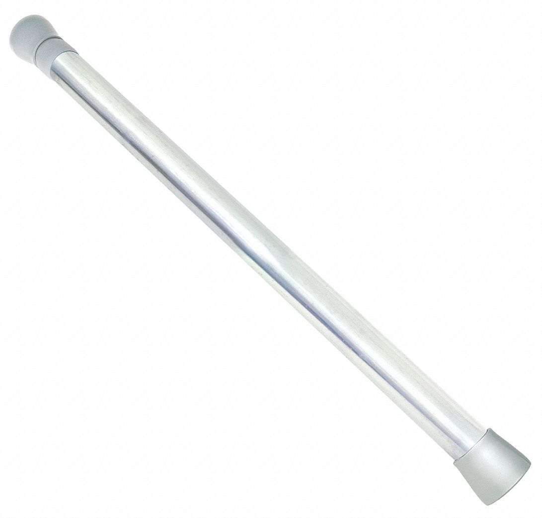 Shower Rod Zinc 72 in L White