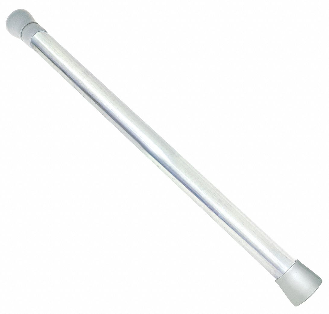 SHOWER ROD,ZINC,72 IN L,WHITE