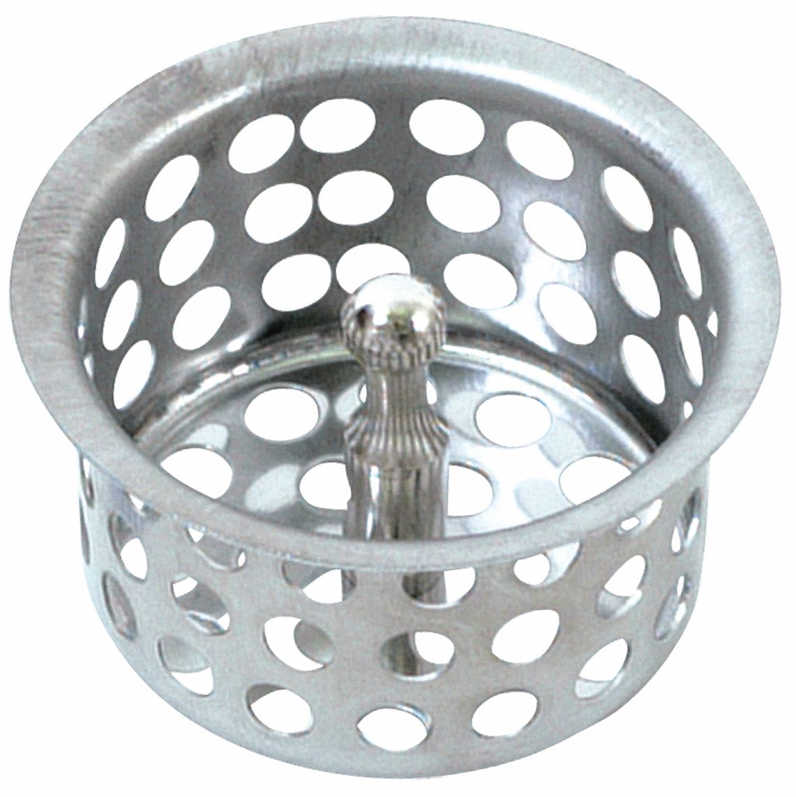 STRAINER: 1½ IN OVERALL DIAMETER, 1½ IN H, STAINLESS STEEL, SILVER