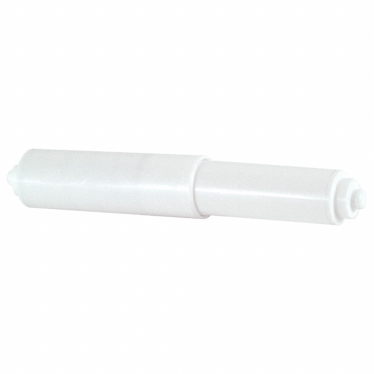 TOILET PAPER ROLL SPINDLE, STANDARD CORE, UNFINISHED, WHITE, NO SERIES, ⅜ IN ROUND ENDS