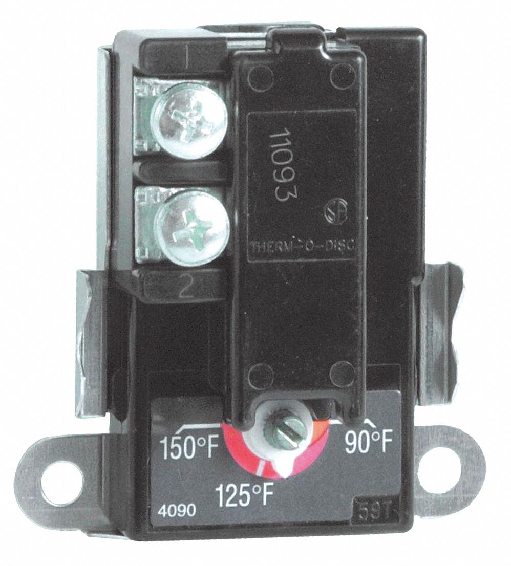GRAINGER APPROVED Snap Lower Limit Control/Thermostat with 90° to 150