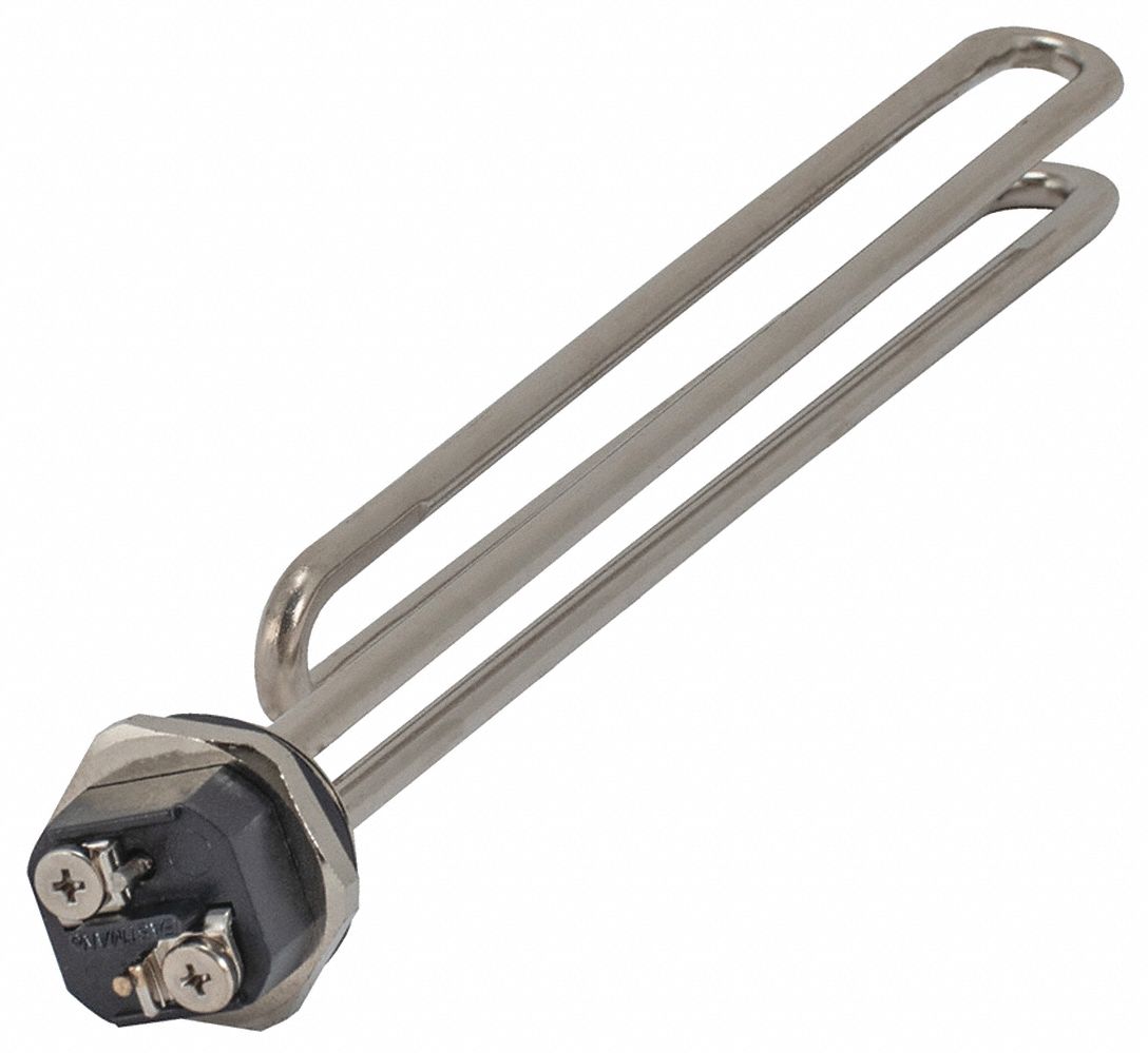 GRAINGER APPROVED Foldback Style Water Heater Element, Straight