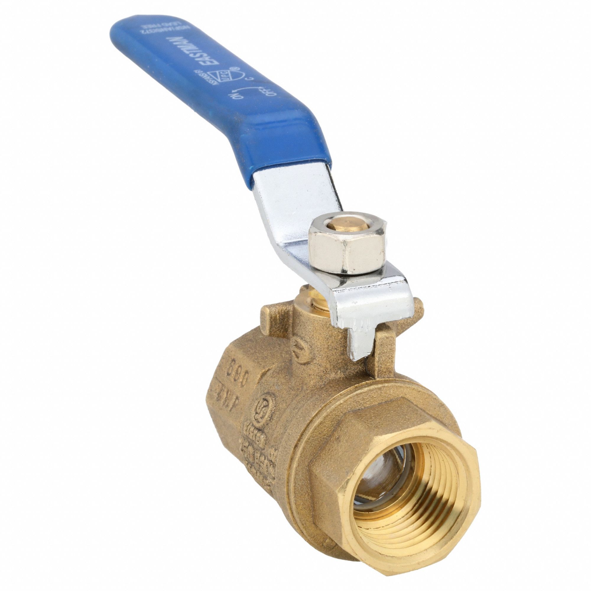 1/2 in, Brass, Manual Two-Way Ball Valve - 447N31|20045LF - Grainger